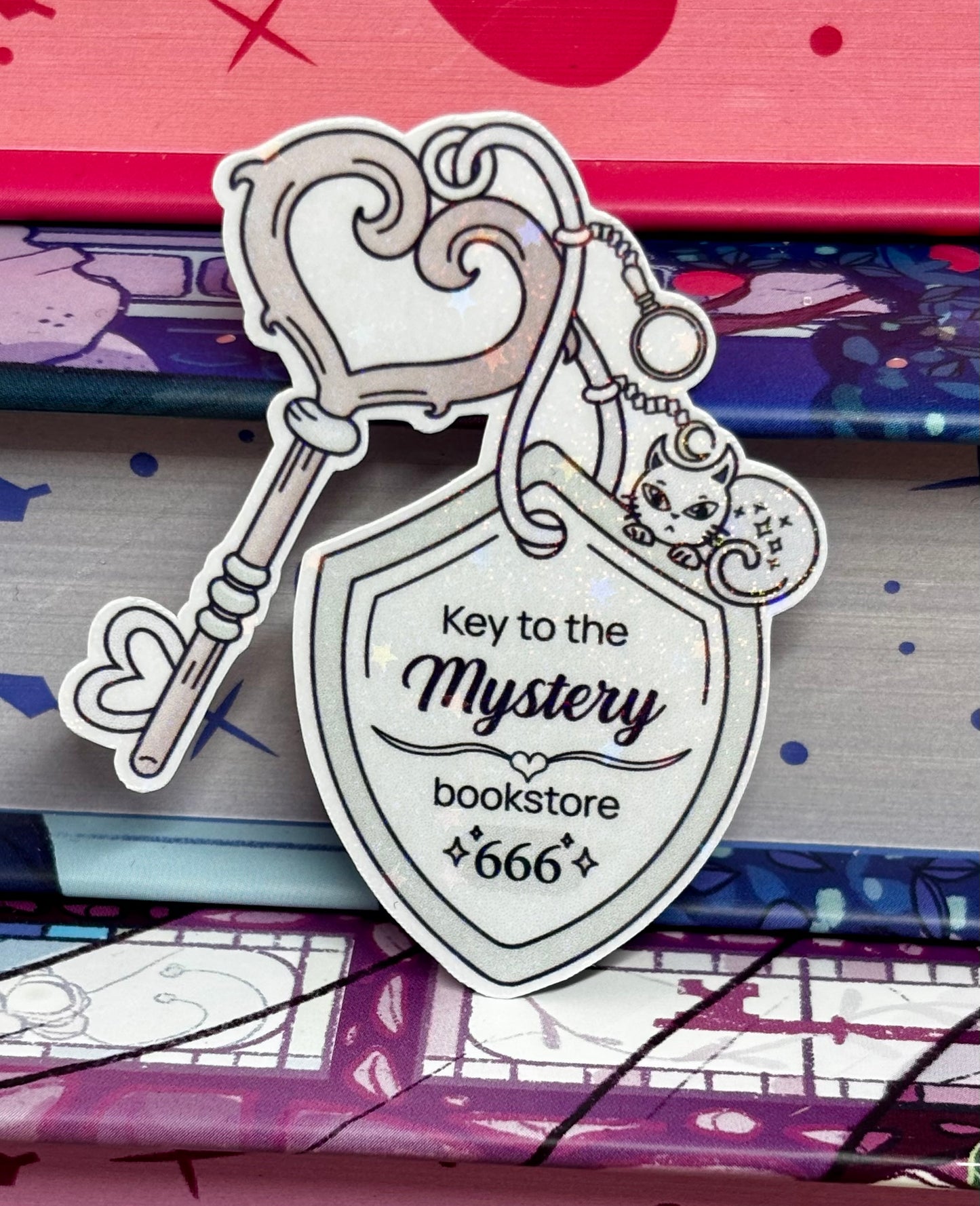 Mini Key To The Mystery Bookstore Sticker
