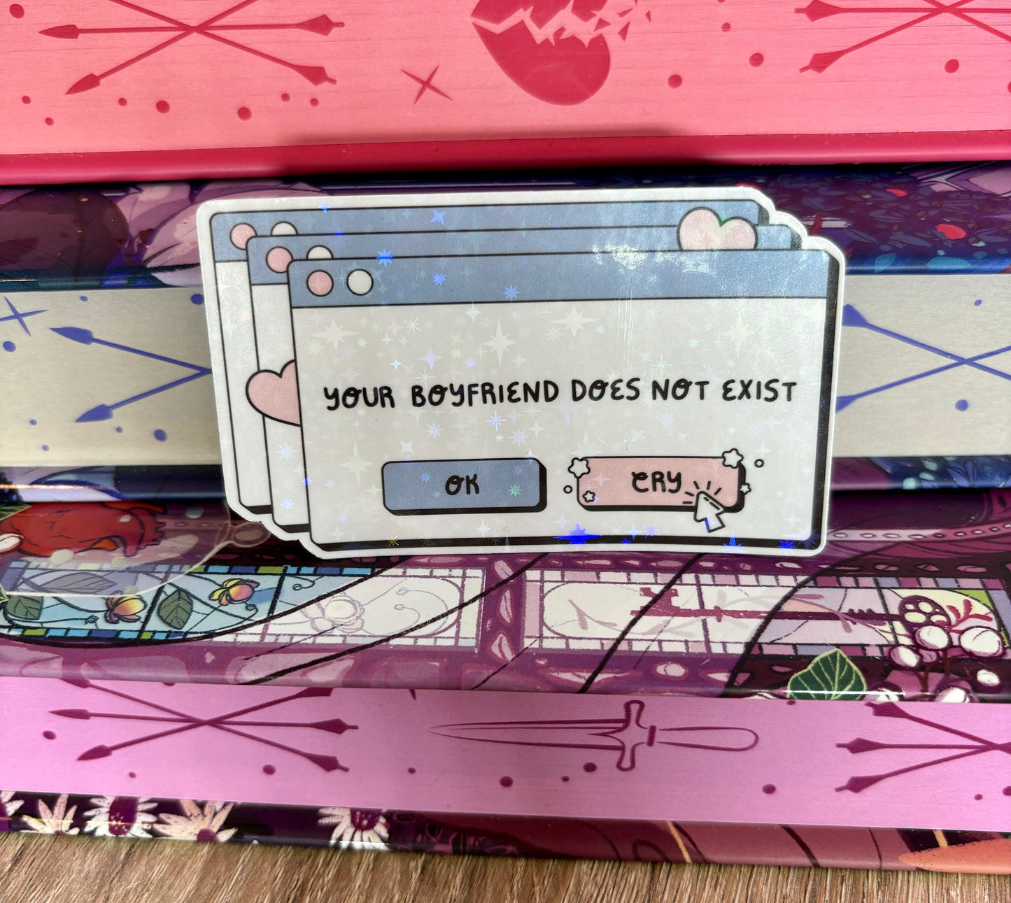 Your Boyfriend Does Not Exist Error Message Sticker
