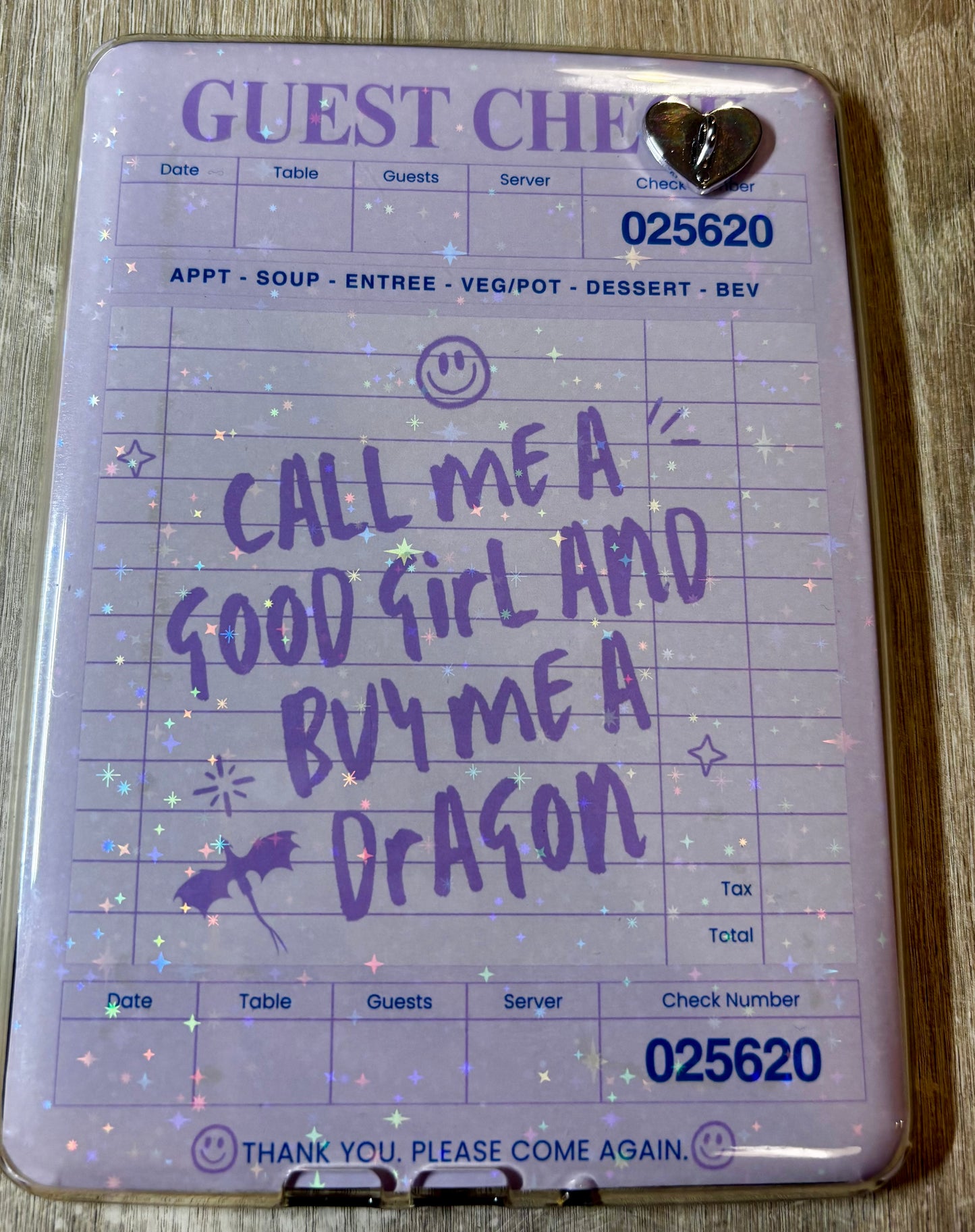 Call Me A Good Girl And Buy Me A Dragon Holographic Laminate Kindle Insert