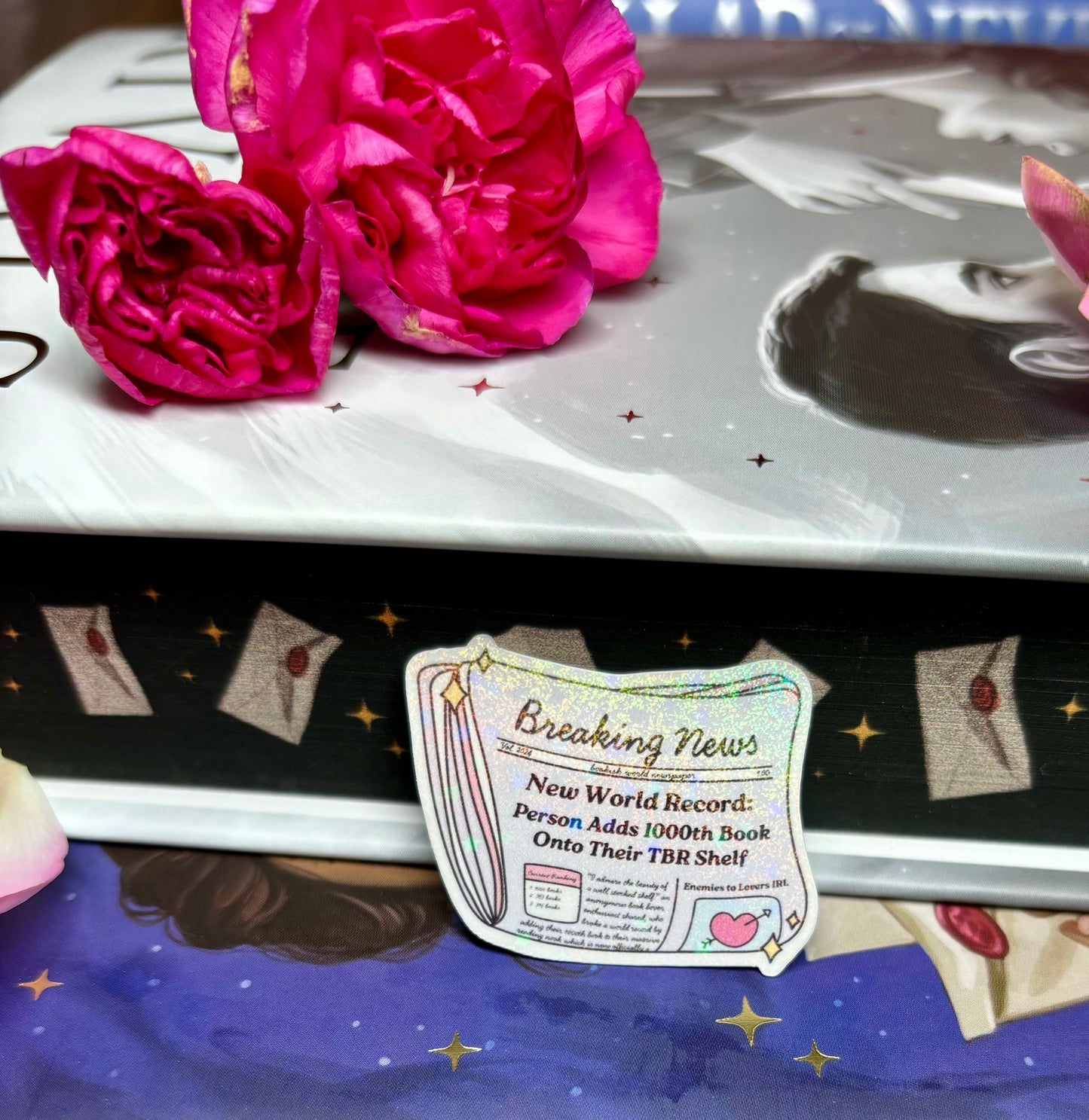 Mini Cute Bookish News TBR Sticker