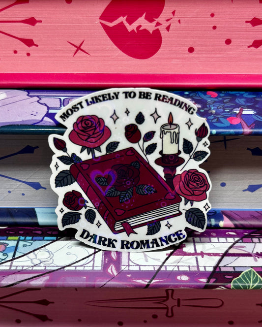 Mini Most Likely To Be Reading Dark Romance Sticker