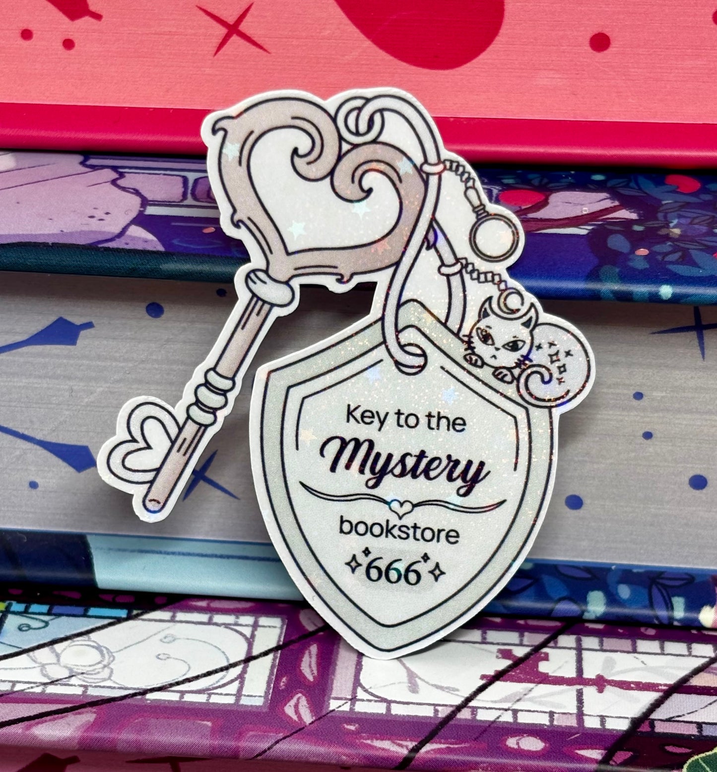 Mini Key To The Mystery Bookstore Sticker