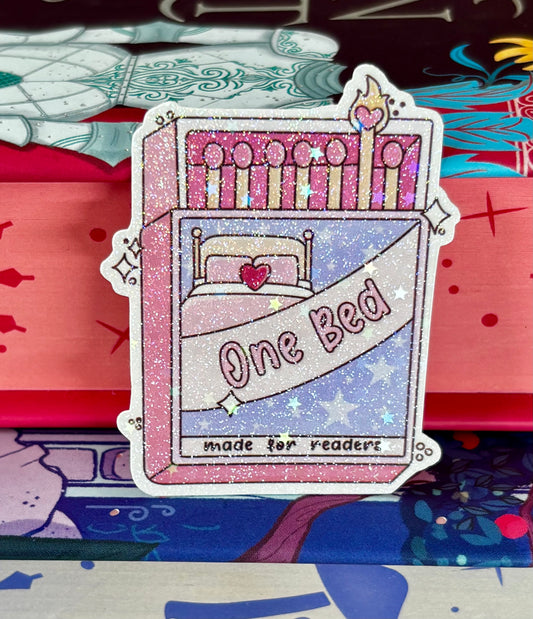 Mini One Bed Matches Romance Tropes Sticker