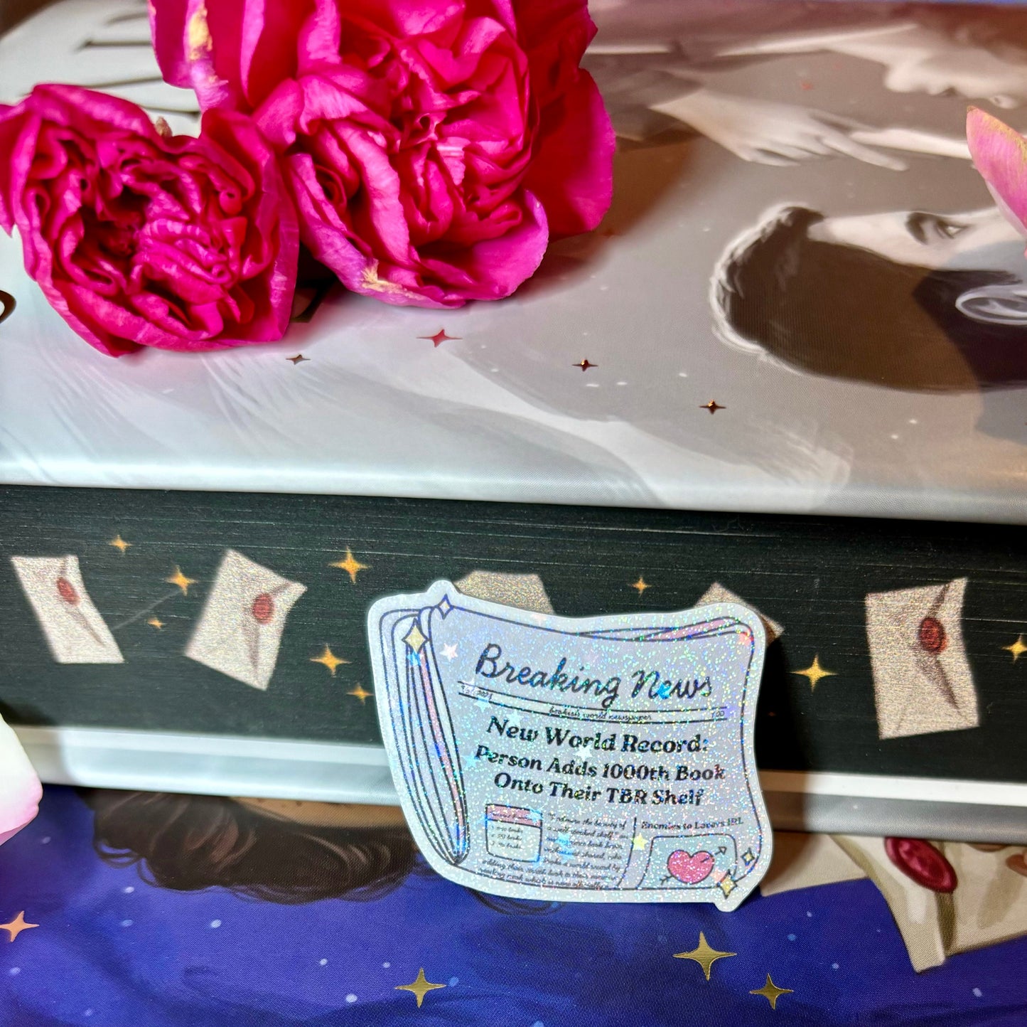 Mini Cute Bookish News TBR Sticker
