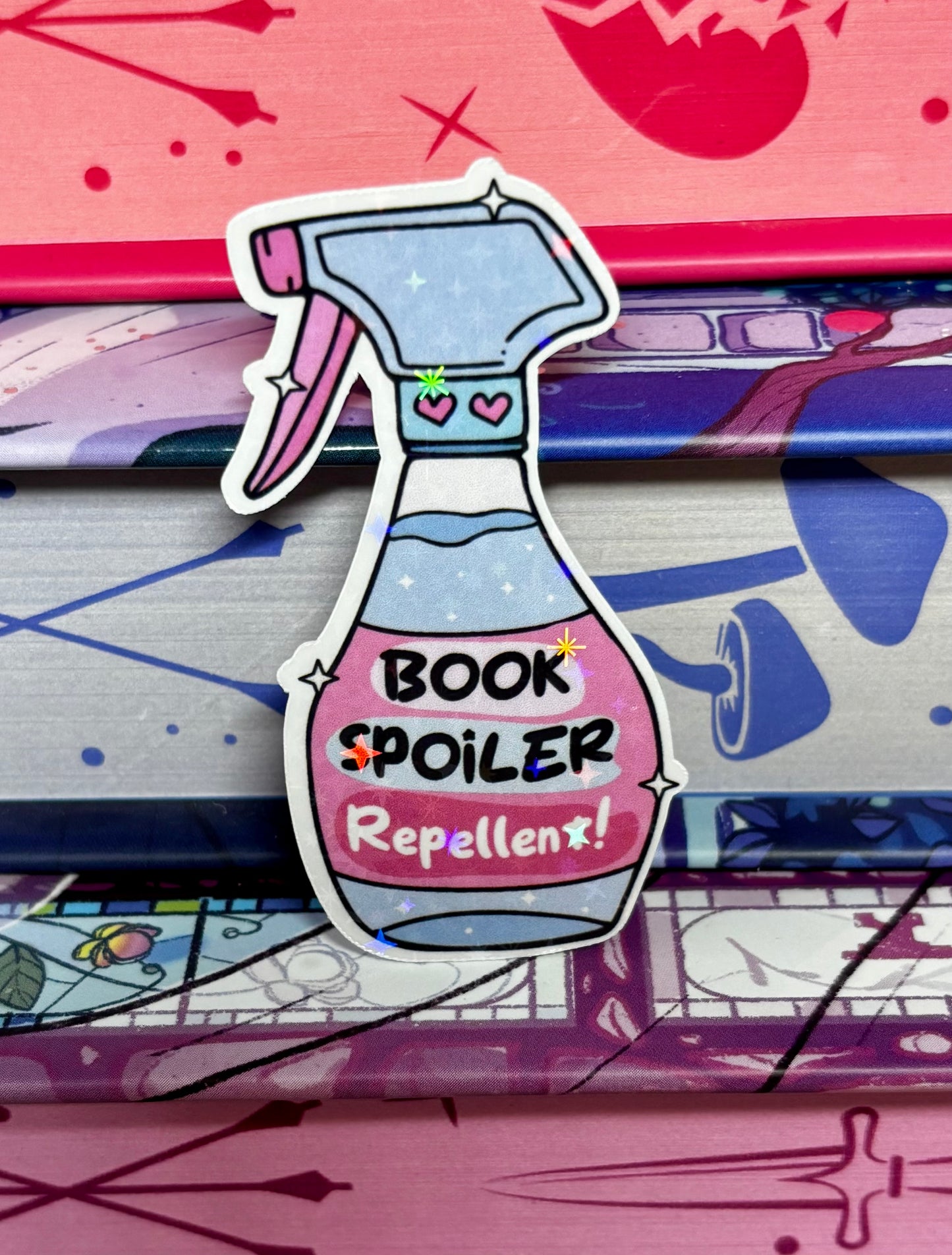 Mini Book Spoiler Repellent Sticker