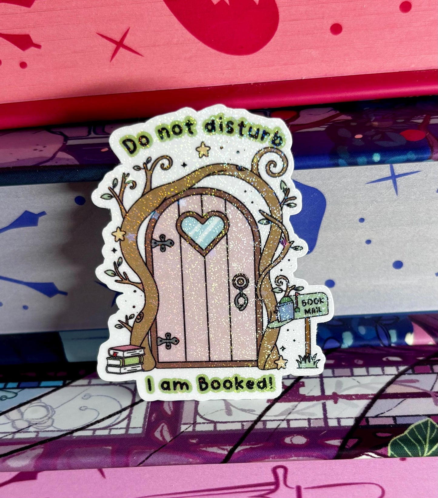 Mini Do Not Disturb I Am Booked Door Sticker