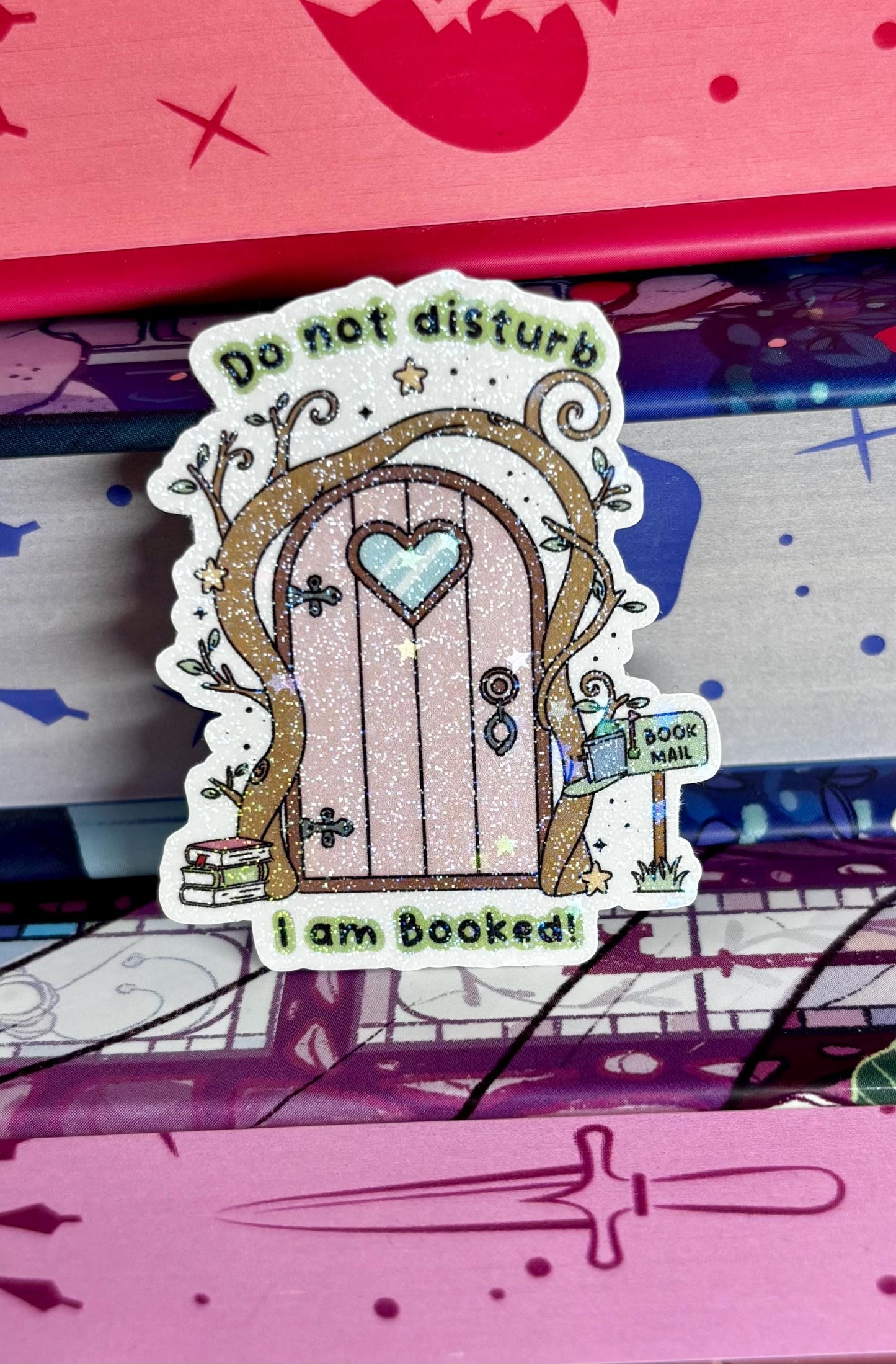 Mini Do Not Disturb I Am Booked Door Sticker