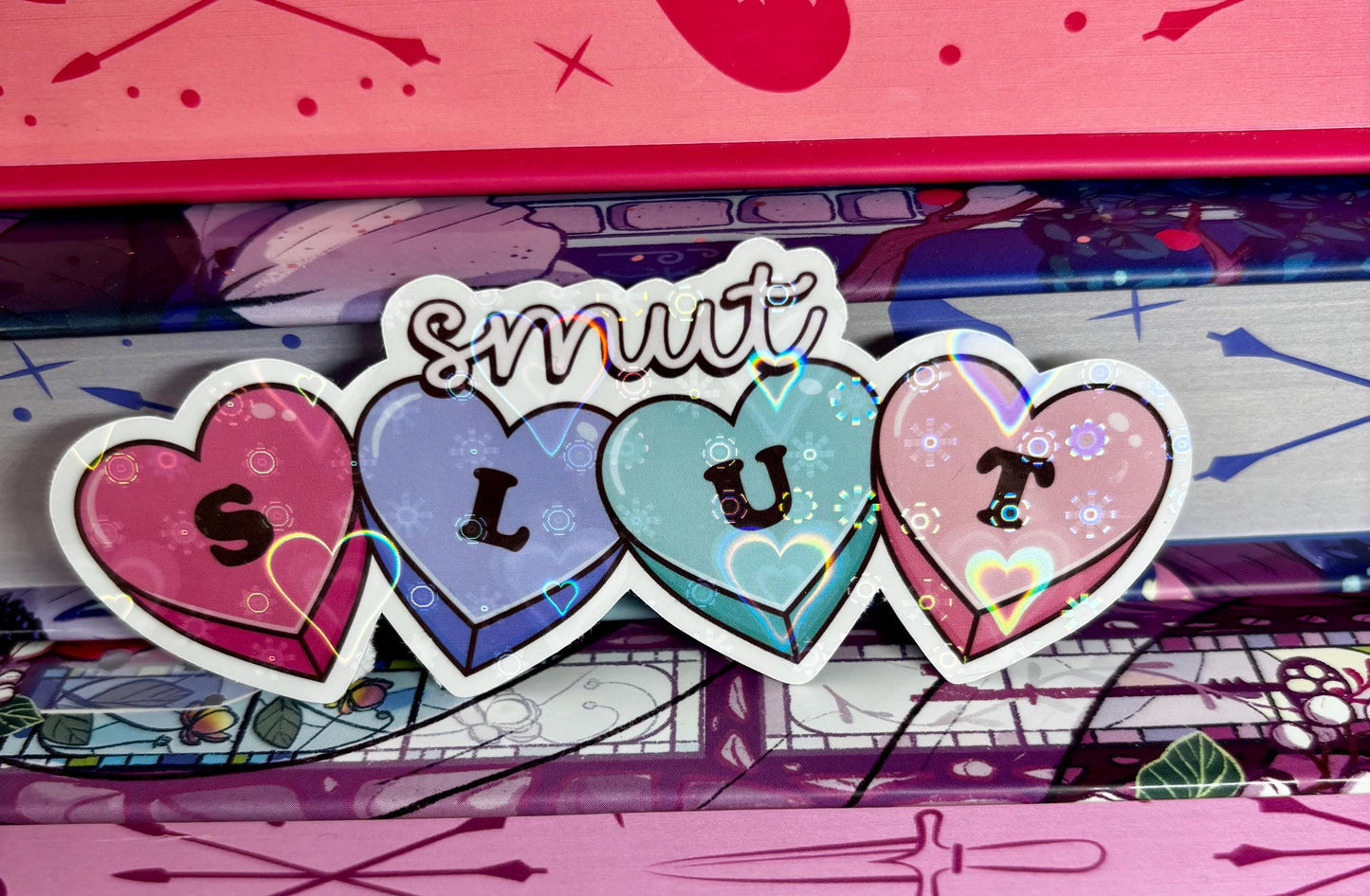 Love Heart Smut Slut Sticker