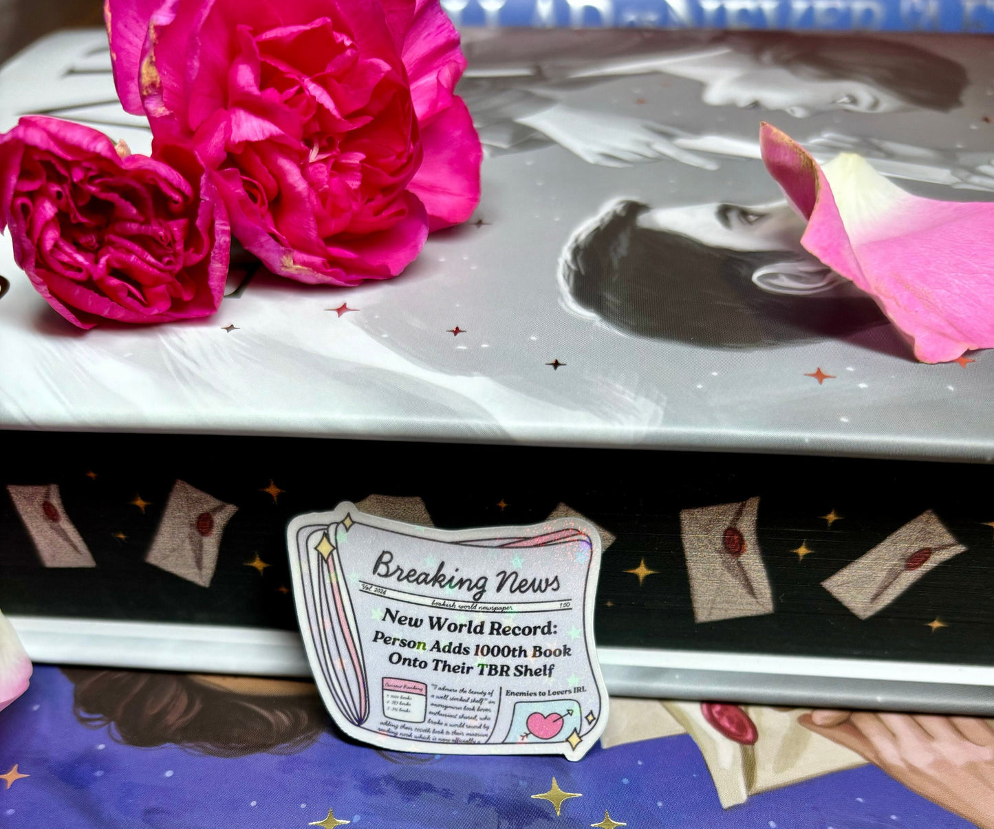 Mini Cute Bookish News TBR Sticker