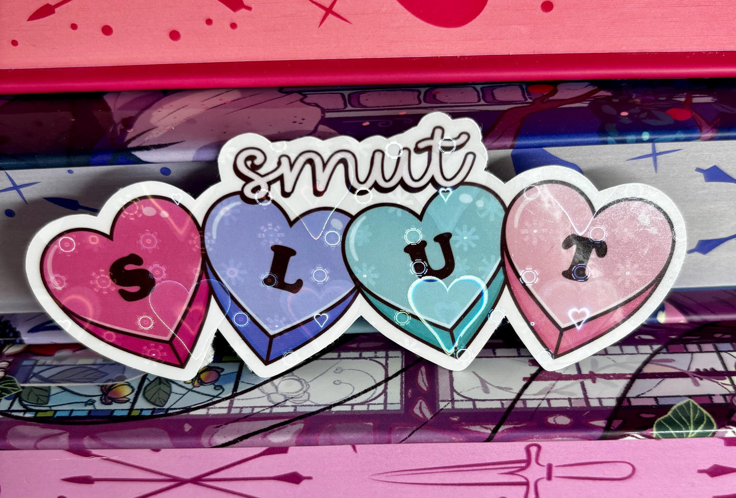 Love Heart Smut Slut Sticker