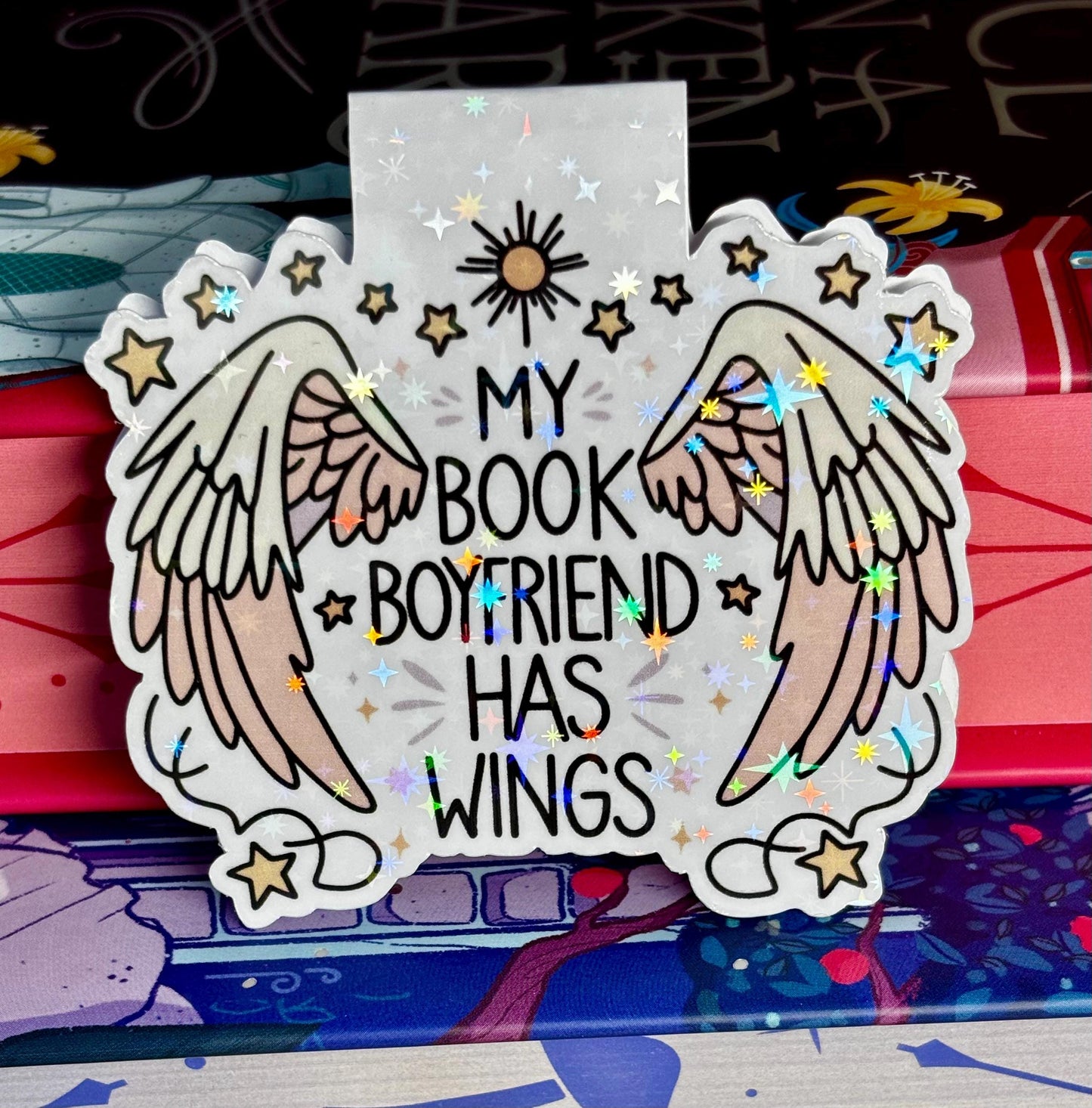 My Book Boyfriend Has Wings Magnetic Bookmark