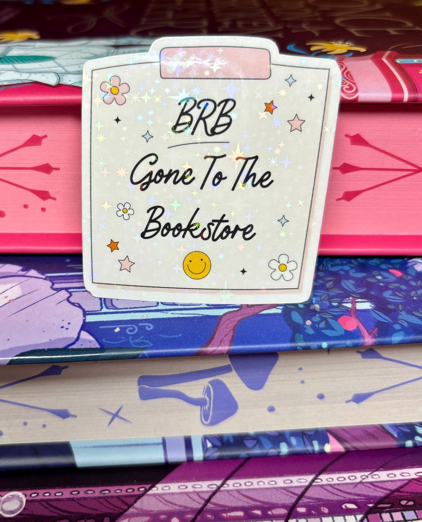 BRB Gone To The Bookstore Memo Note Style Sticker