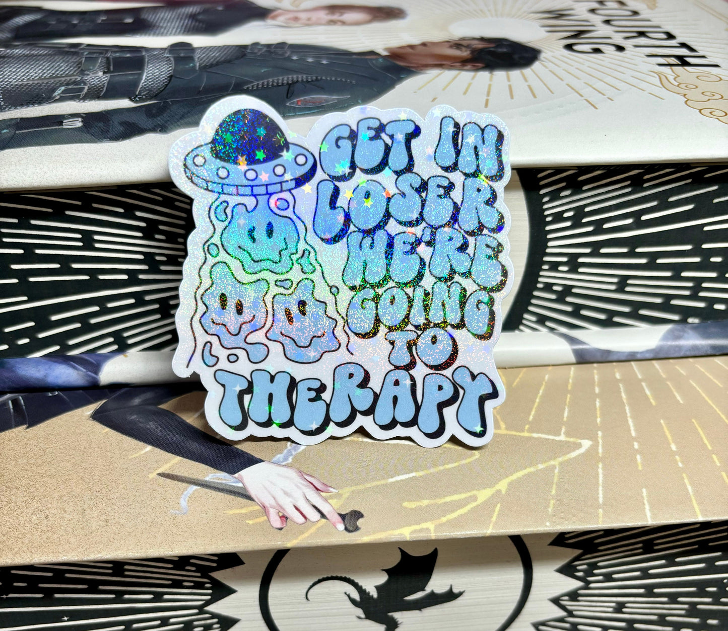 Get In Loser We're Going To Therapy Aliens Sticker