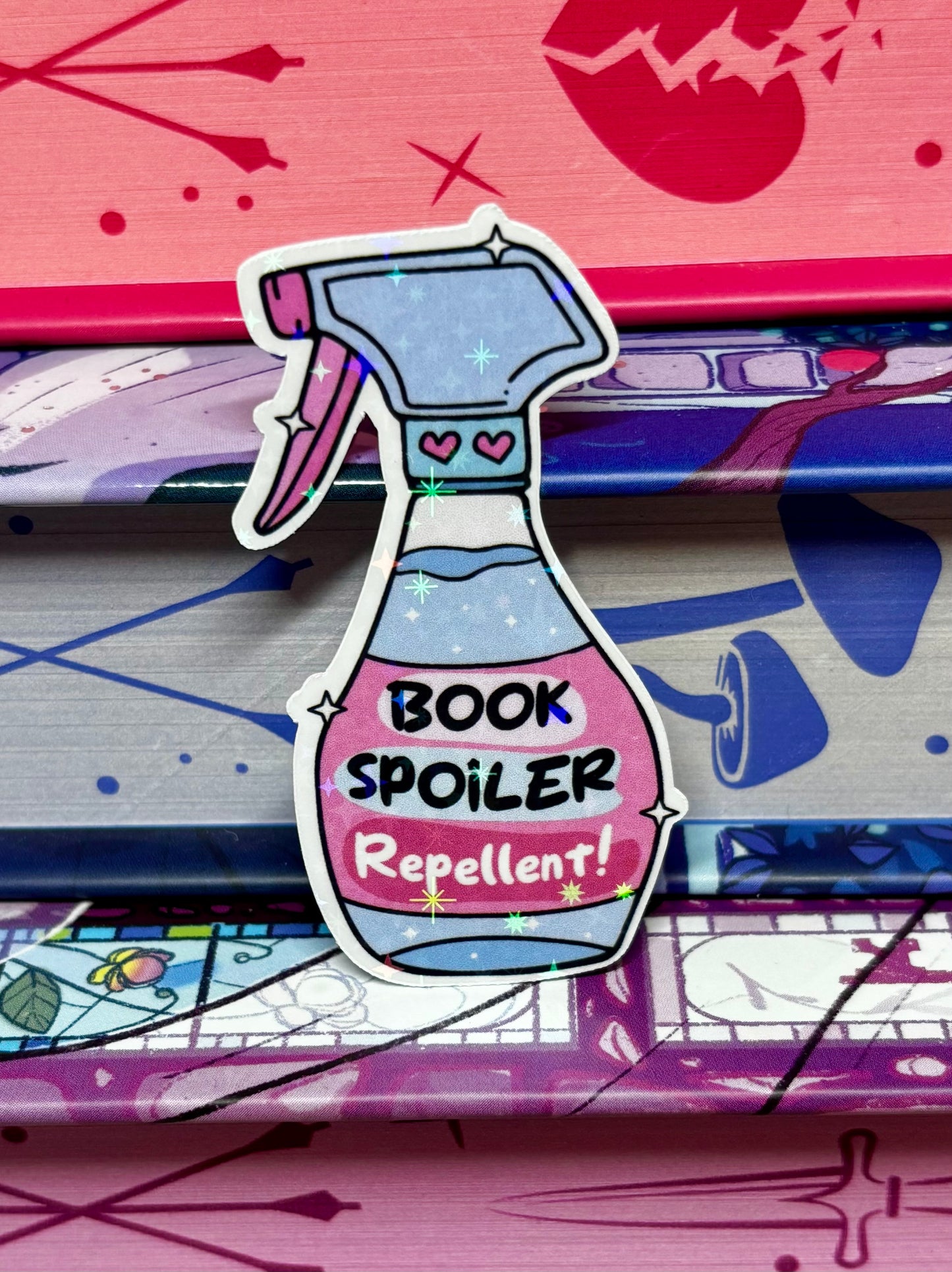 Mini Book Spoiler Repellent Sticker