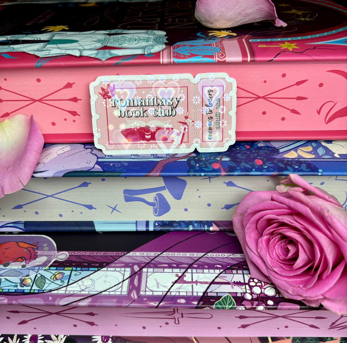 Mini Romantasy Book Club Ticket Sticker