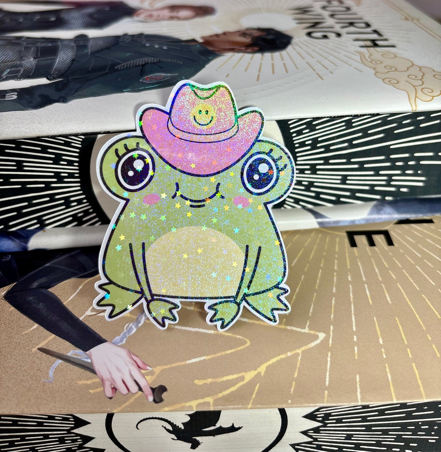 Cute Cowgirl Frog Sticker
