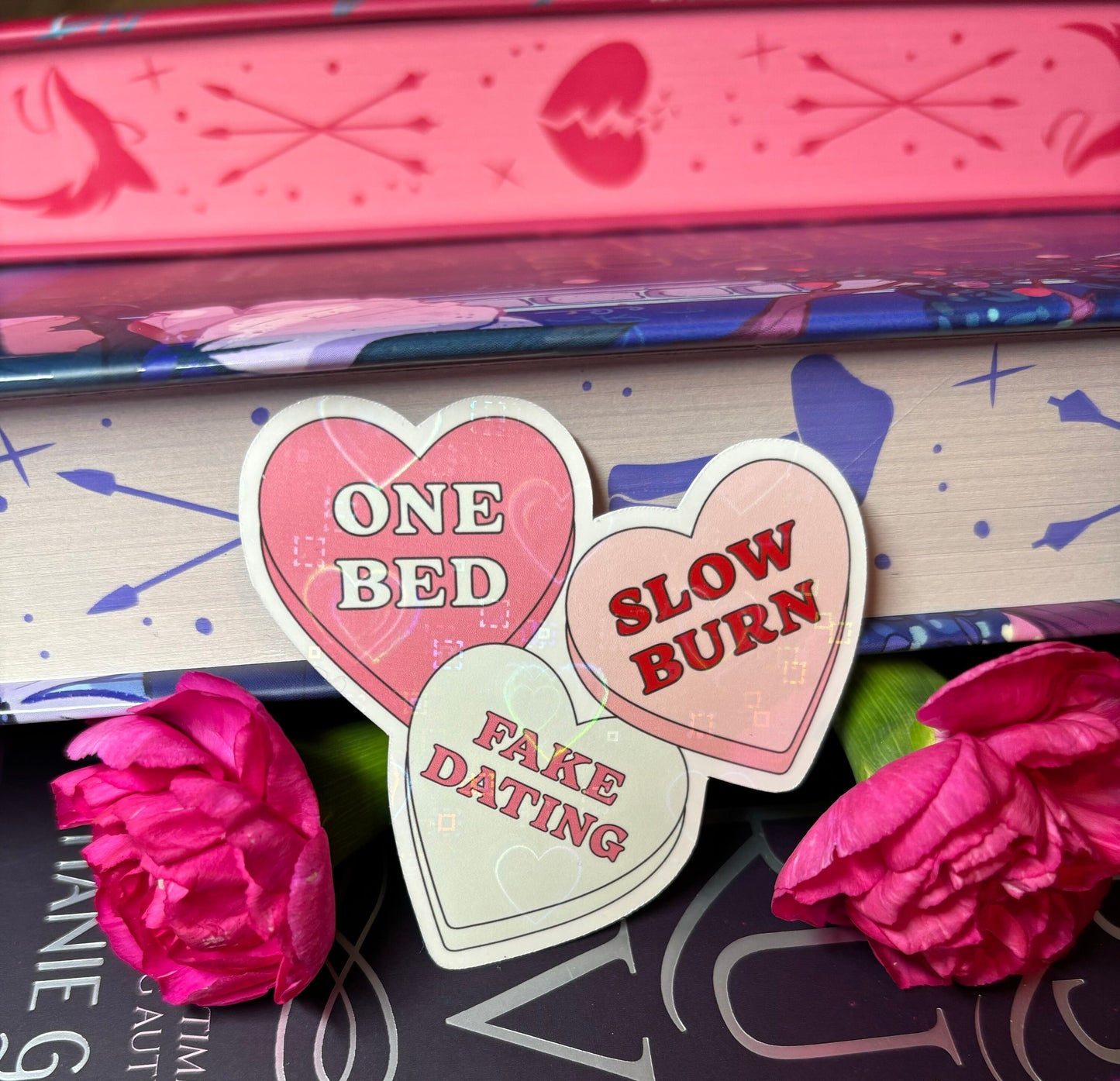 Book Tropes Love Hearts Sticker