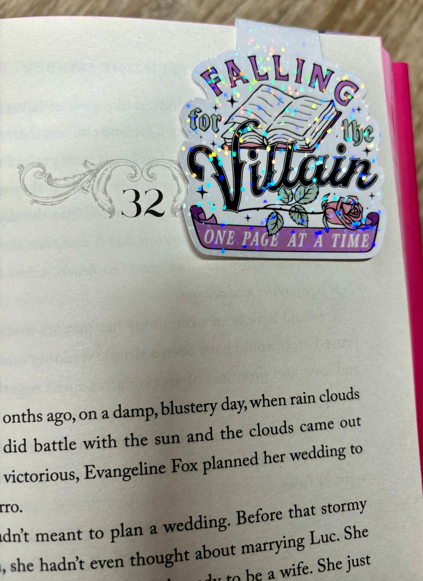 Falling For The Villain One Page At A Time Magnetic Bookmark