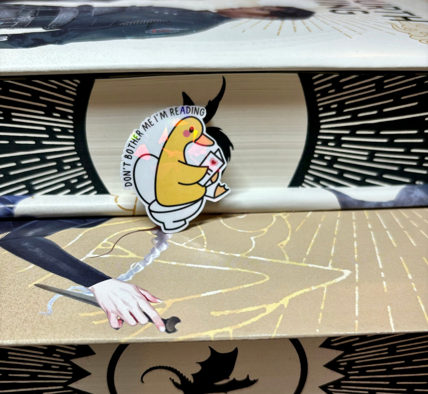 Mini Don't Bother Me I'm Reading Toilet Duck Sticker