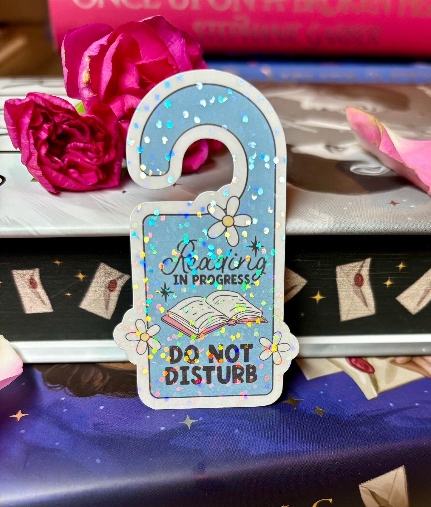Reading In Progress Do Not Disturb Door Sign Style Sticker
