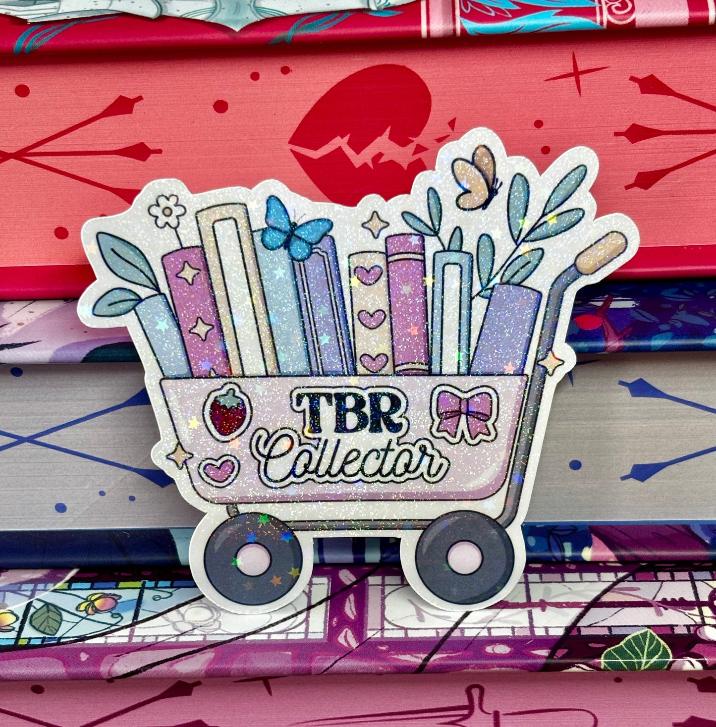 Cute TBR Collector Cart Sticker