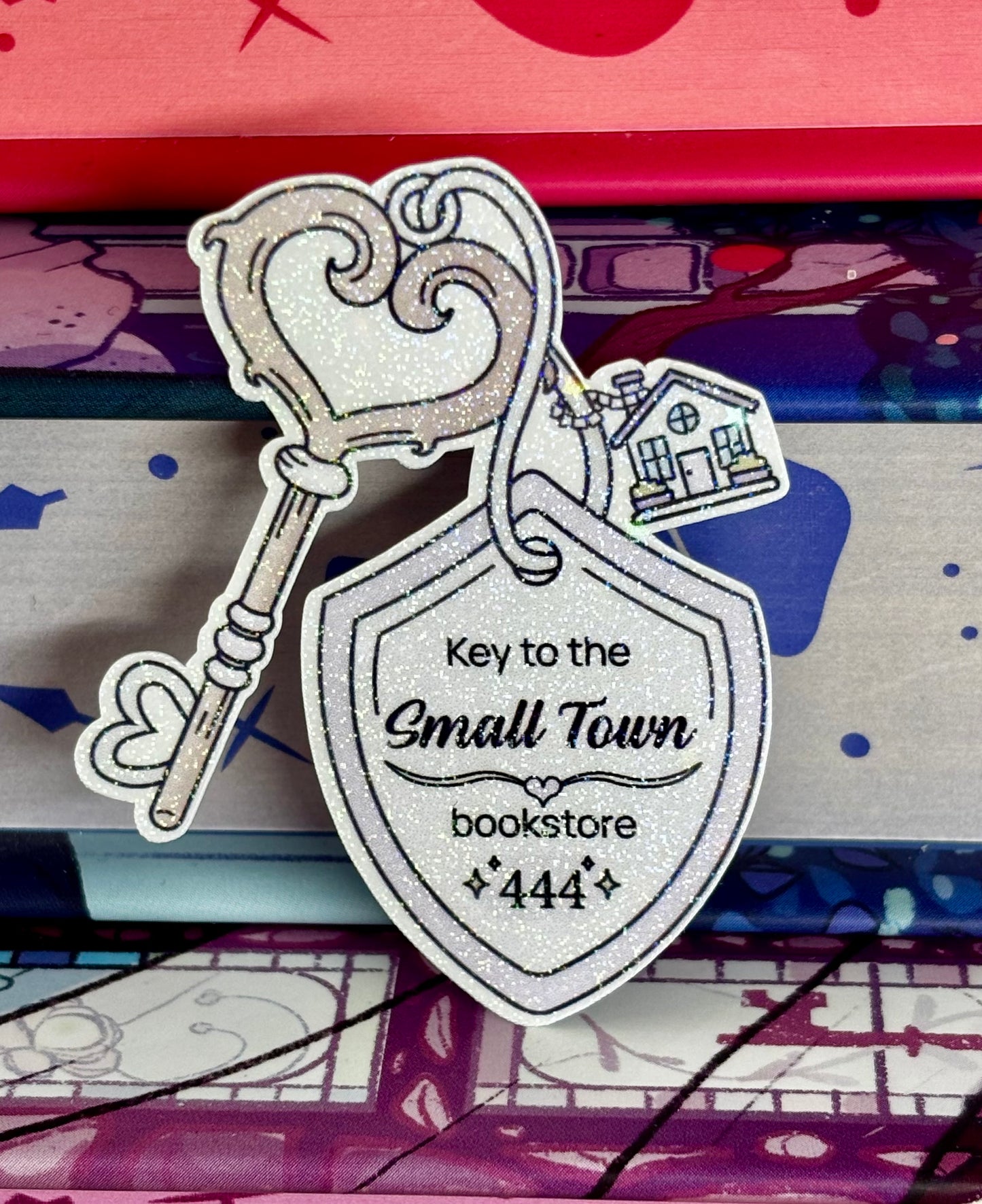 Mini Key To The Small Town Bookstore Sticker