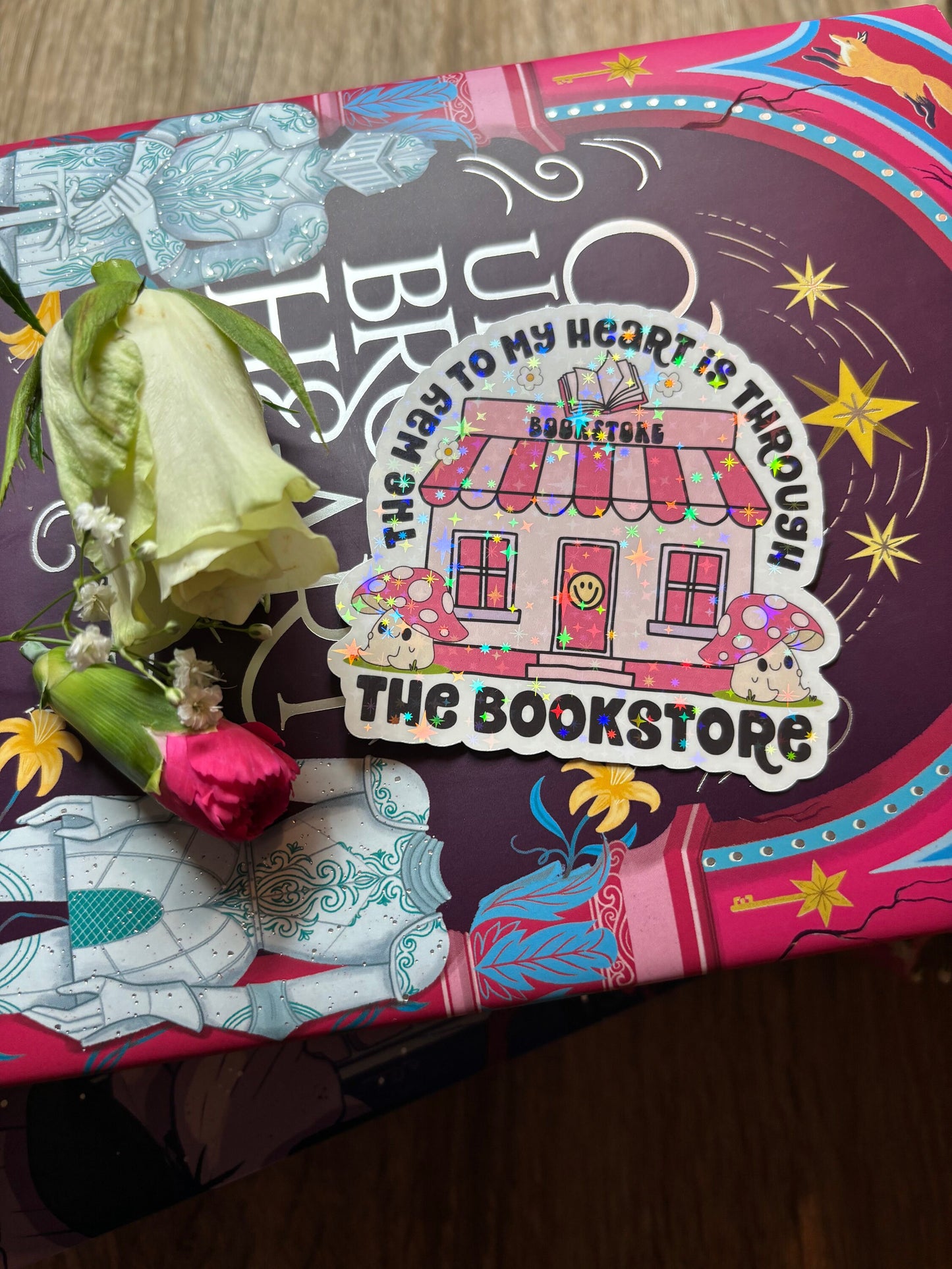 The Way To My Heart Is Through The Bookstore Sticker