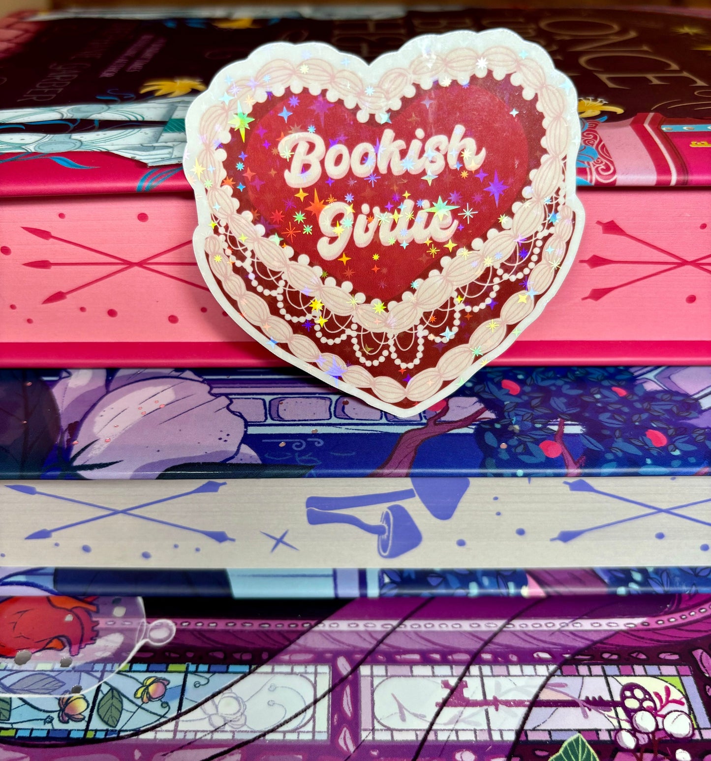 Bookish Girlie Cake Sticker
