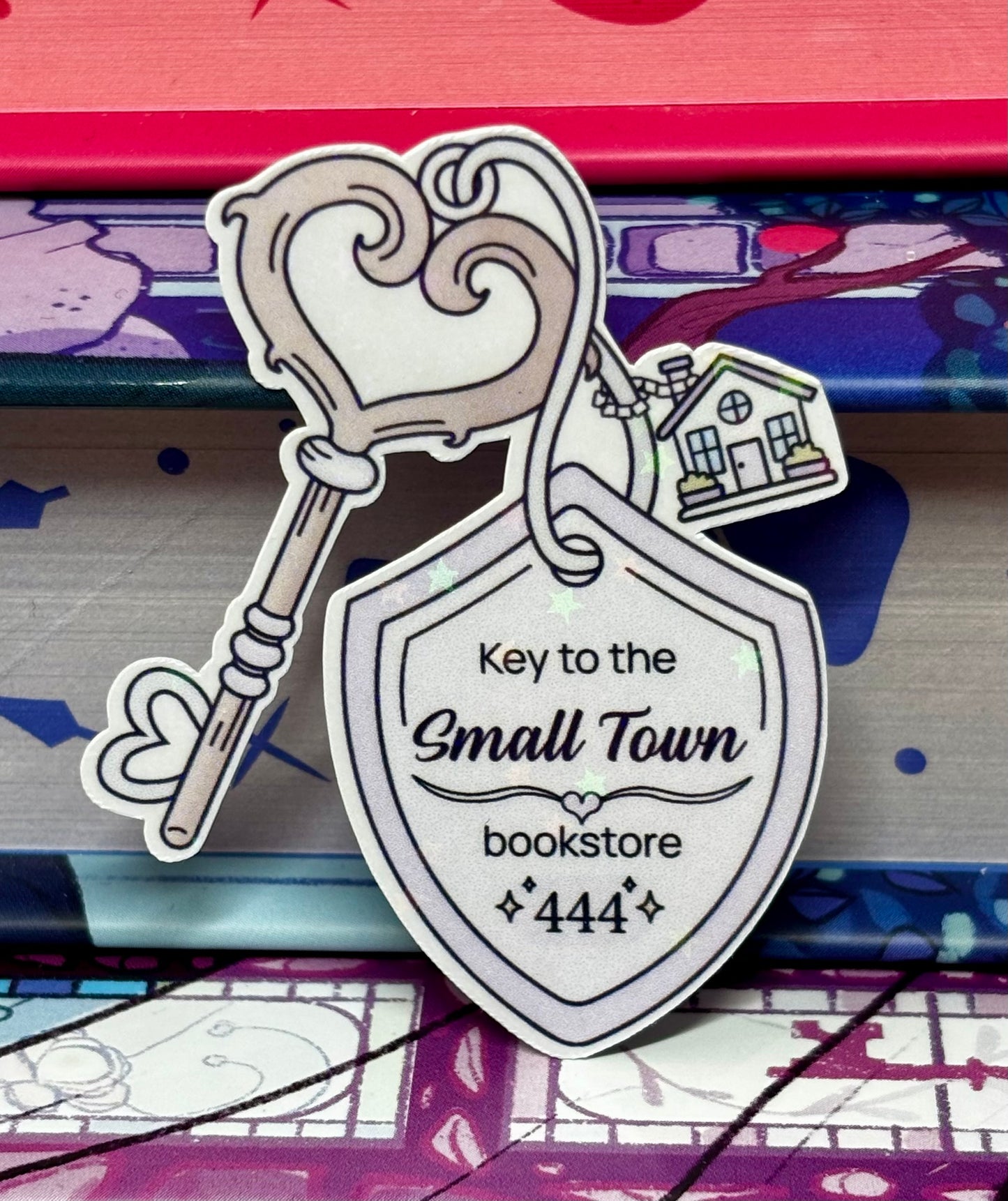 Mini Key To The Small Town Bookstore Sticker
