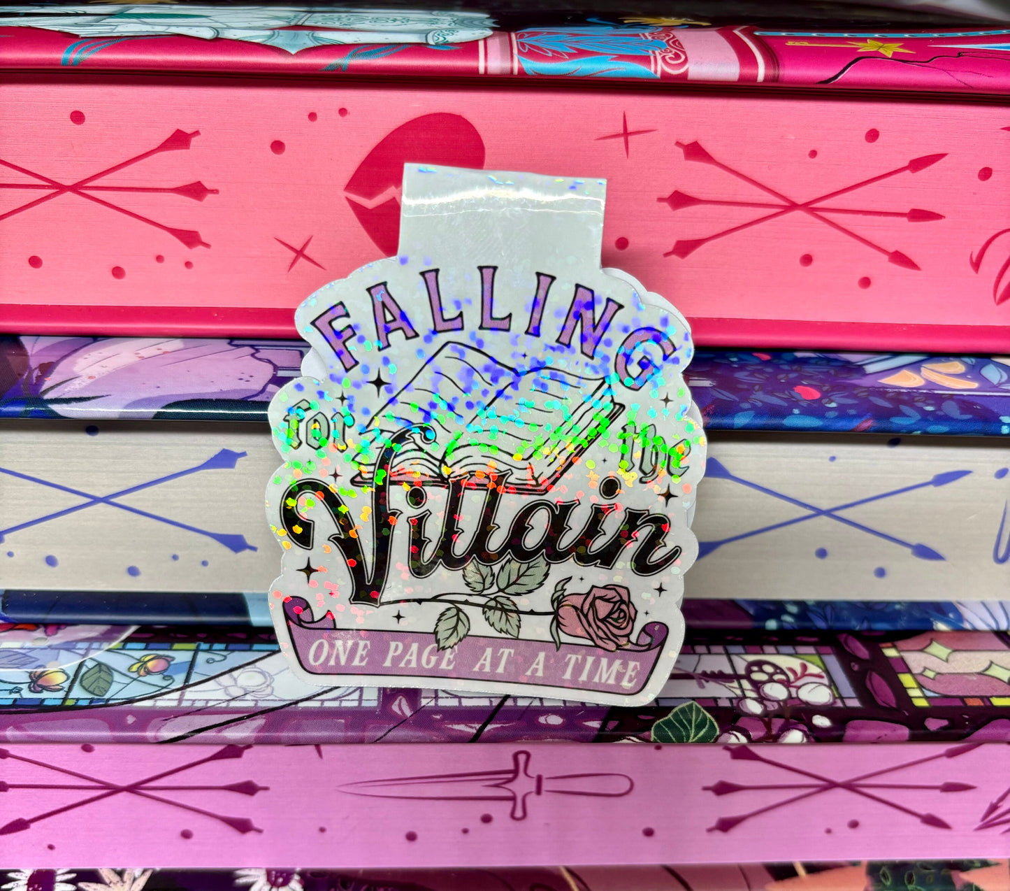 Falling For The Villain One Page At A Time Magnetic Bookmark