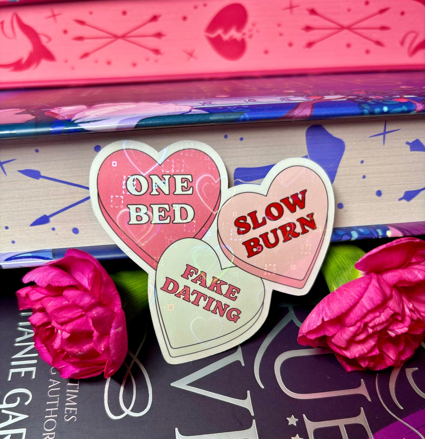 Book Tropes Love Hearts Sticker