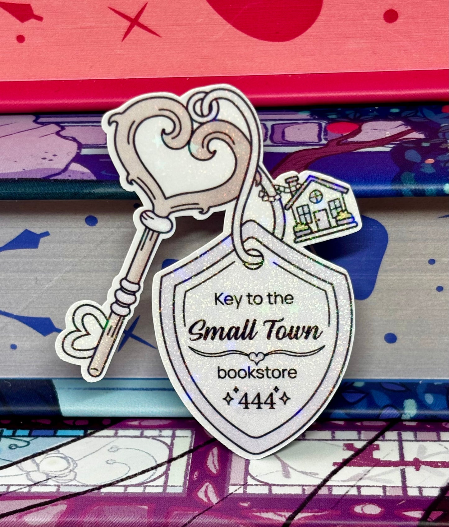 Mini Key To The Small Town Bookstore Sticker