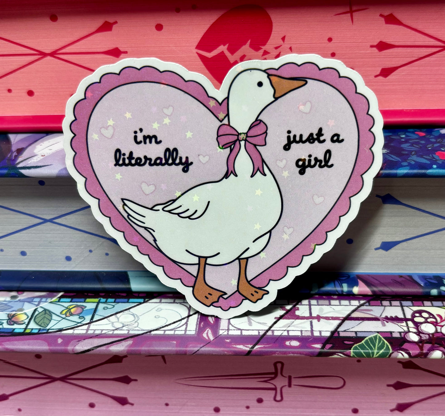 Im Literally Just A Girl Goose Sticker