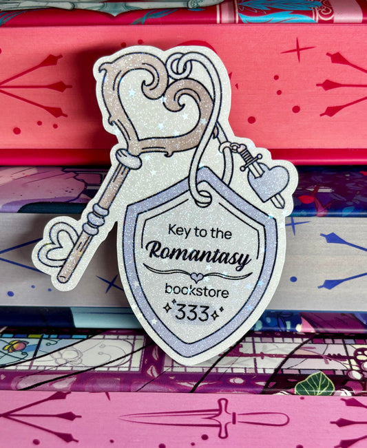 Key To The Romantasy Bookstore Sticker