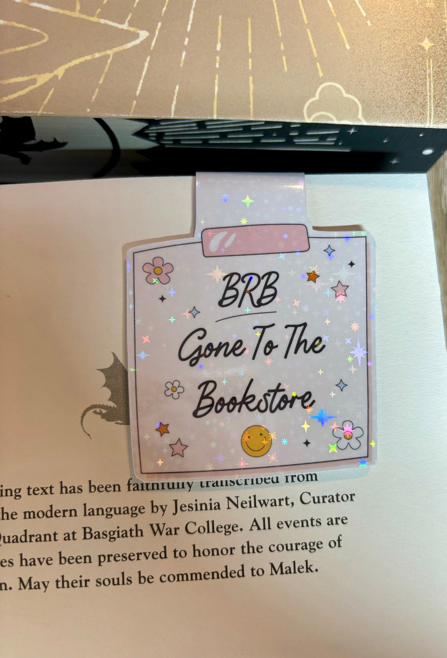 BRB Gone To The Bookstore Memo Note Style Magnetic Bookmark