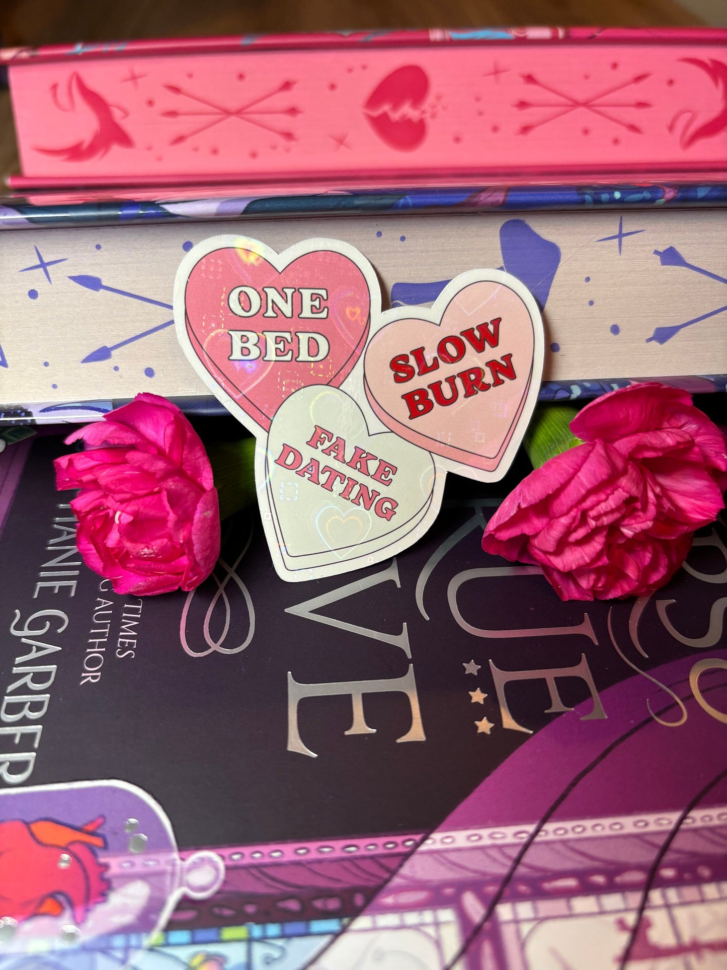 Book Tropes Love Hearts Sticker