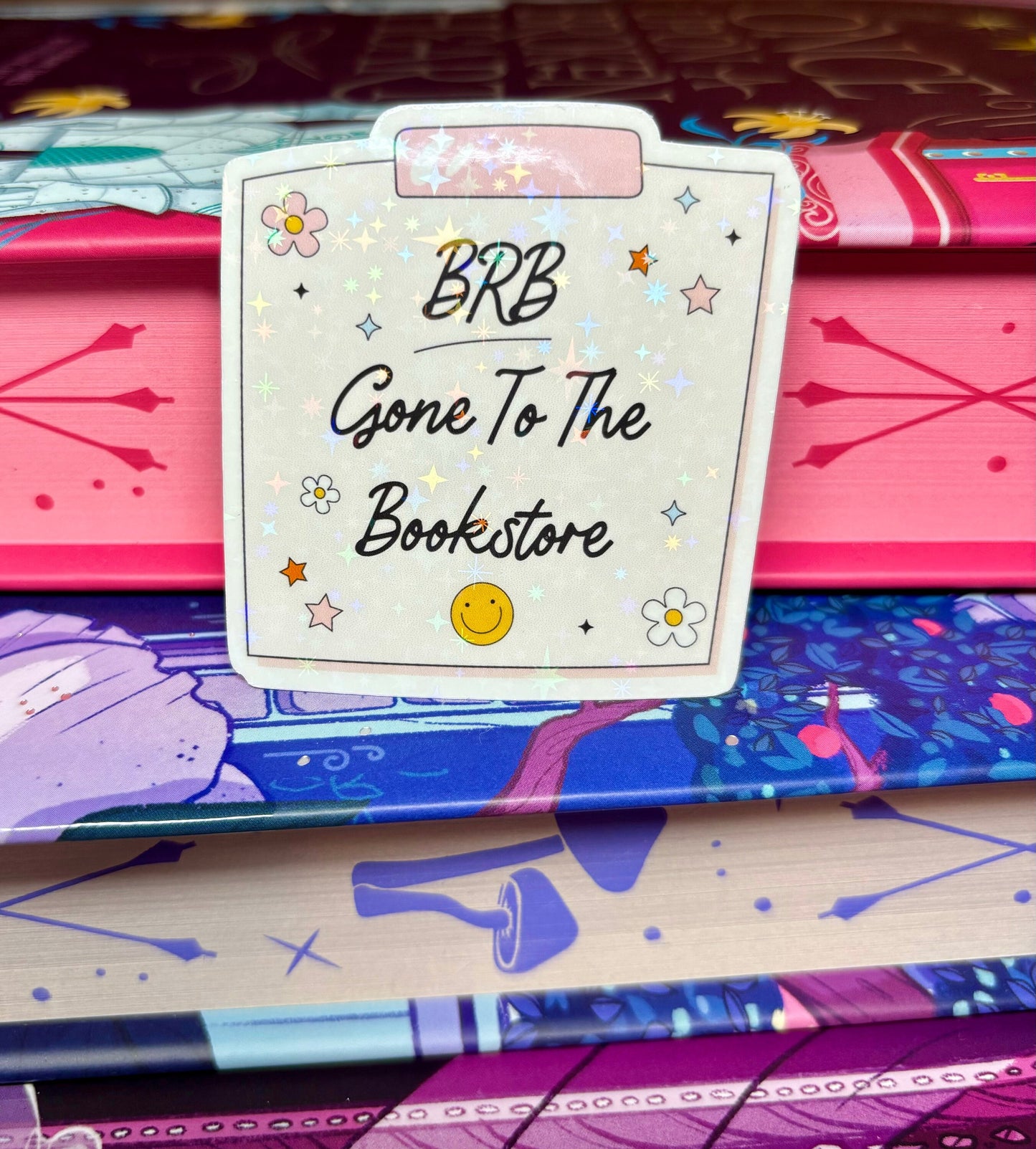 BRB Gone To The Bookstore Memo Note Style Sticker