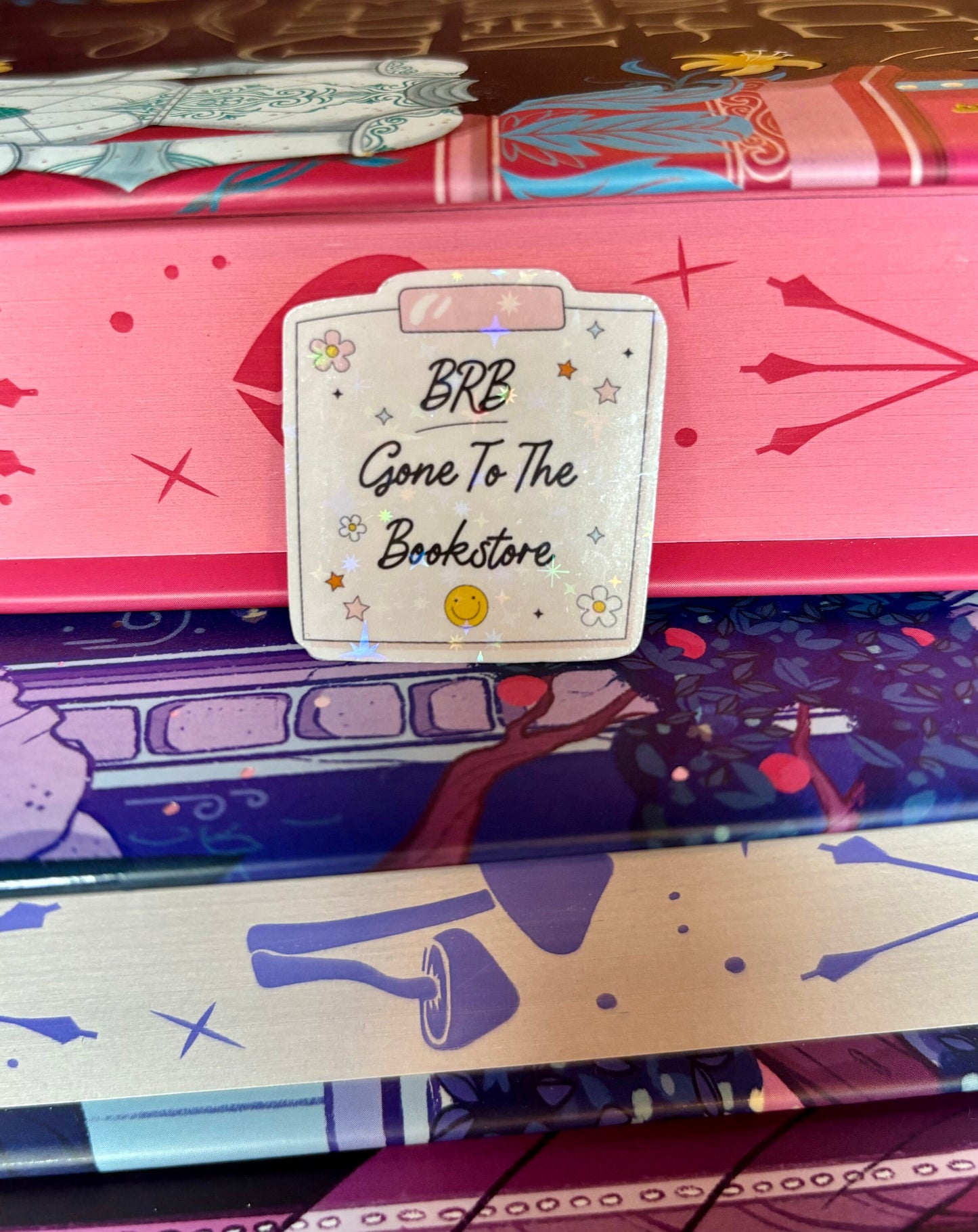 Mini BRB Gone To The Bookstore Memo Note Style Sticker