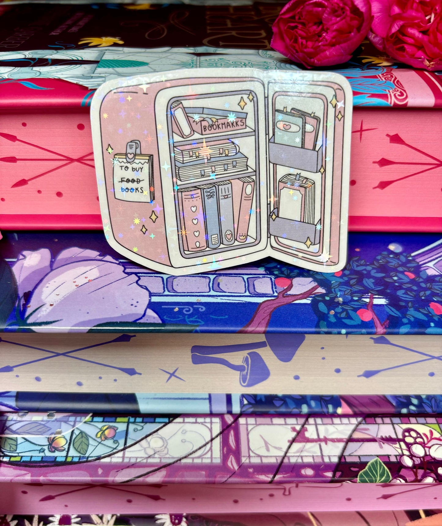 Cute Bookish Fridge Sticker