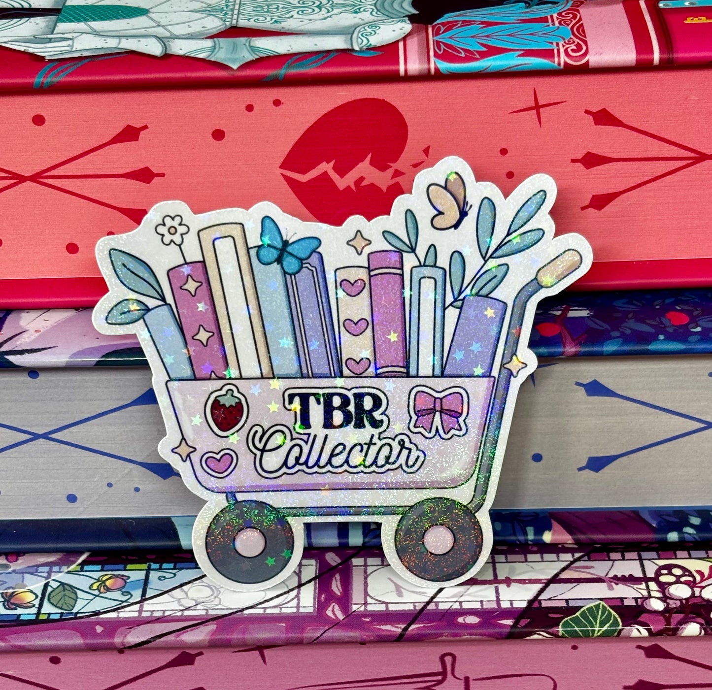 Cute TBR Collector Cart Sticker