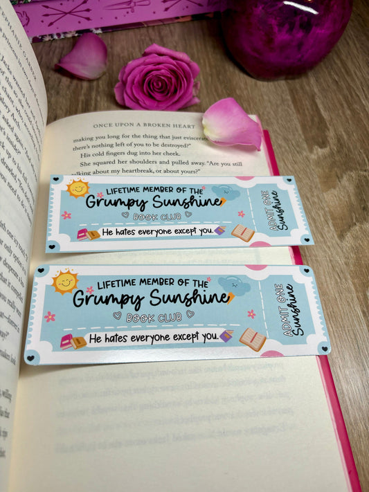 Lifetime Member Of The Grumpy Sunshine Book Club Bookmark