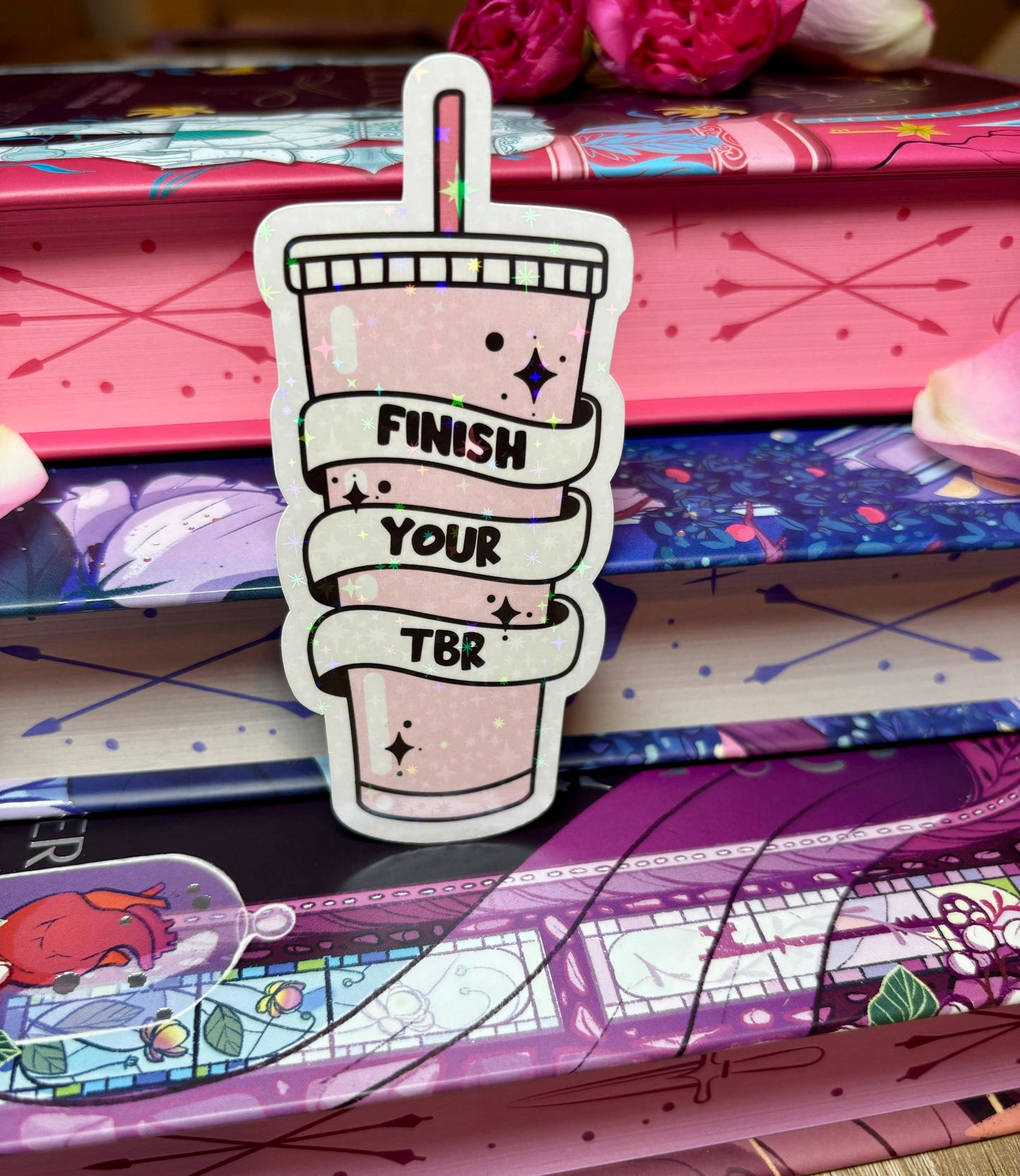 Finish your TBR cold cup Sticker