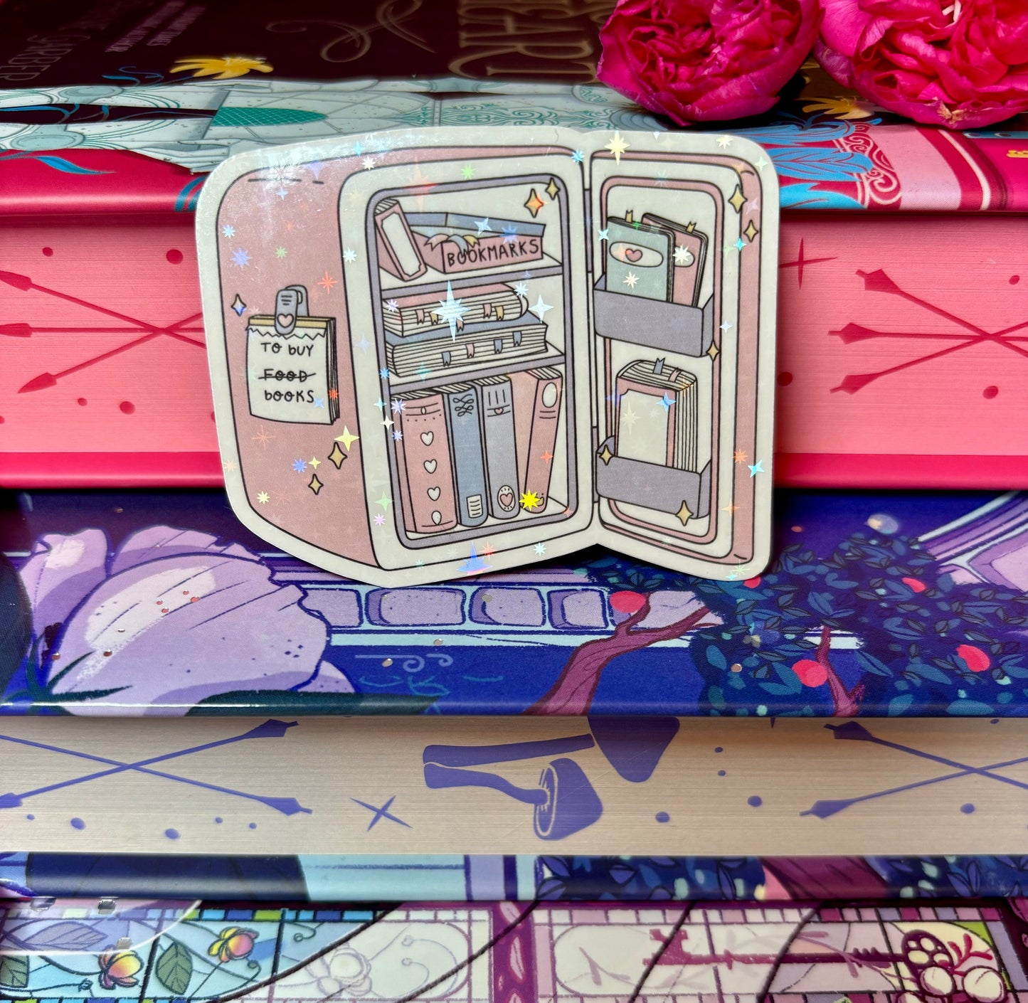 Cute Bookish Fridge Sticker