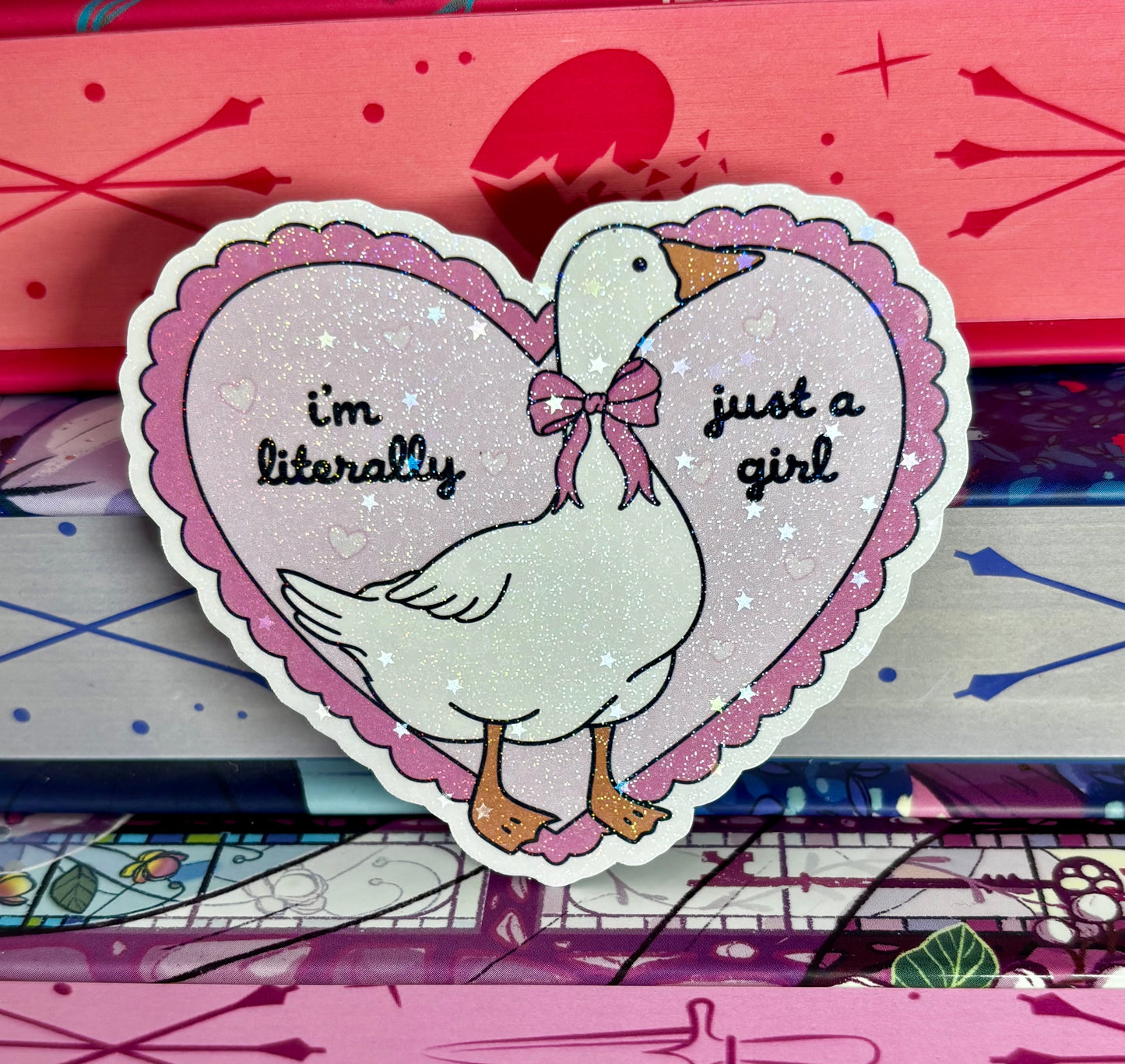 Im Literally Just A Girl Goose Sticker