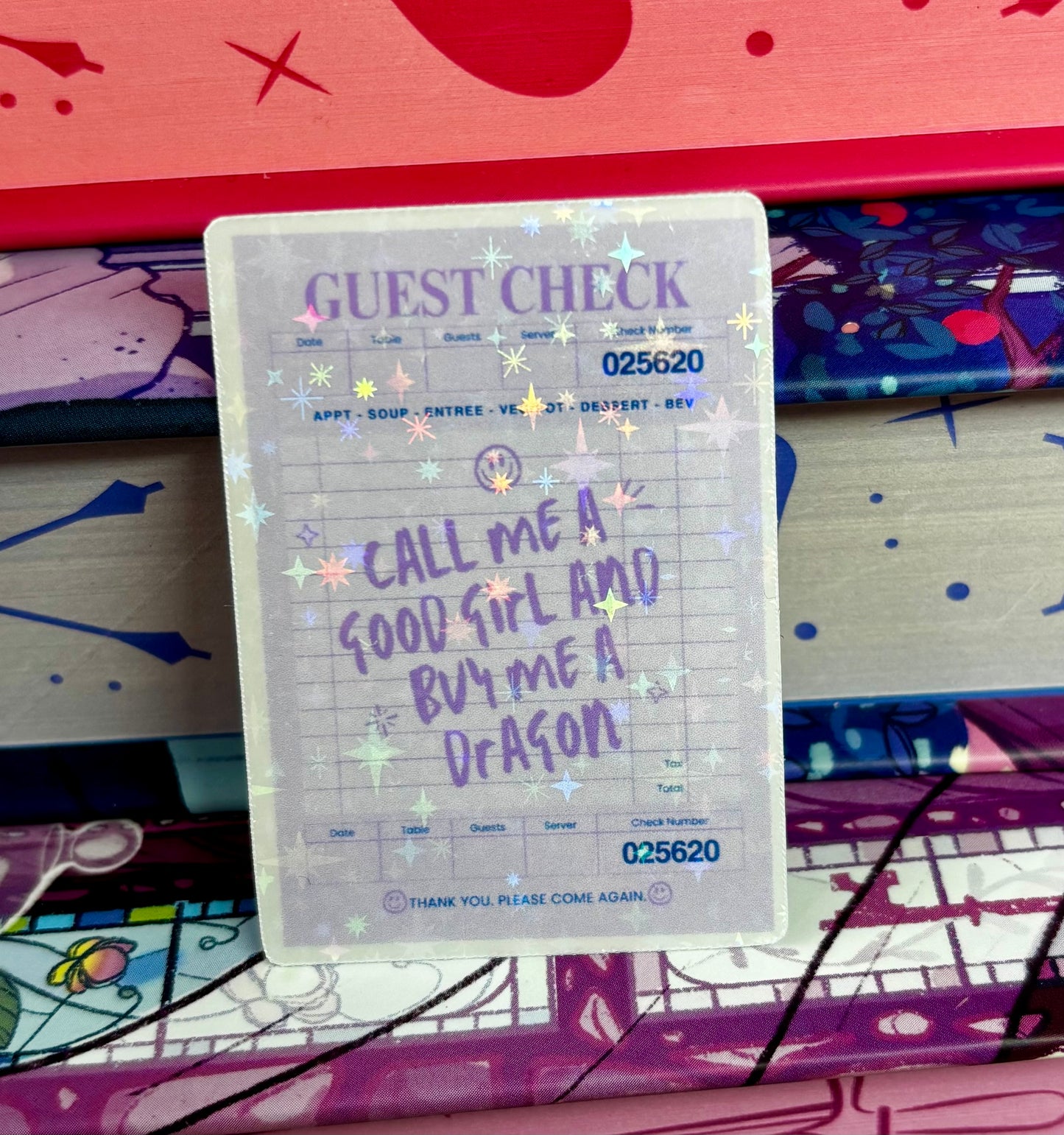 Mini Call Me A Good Girl And Buy Me A Dragon Guest Check Sticker