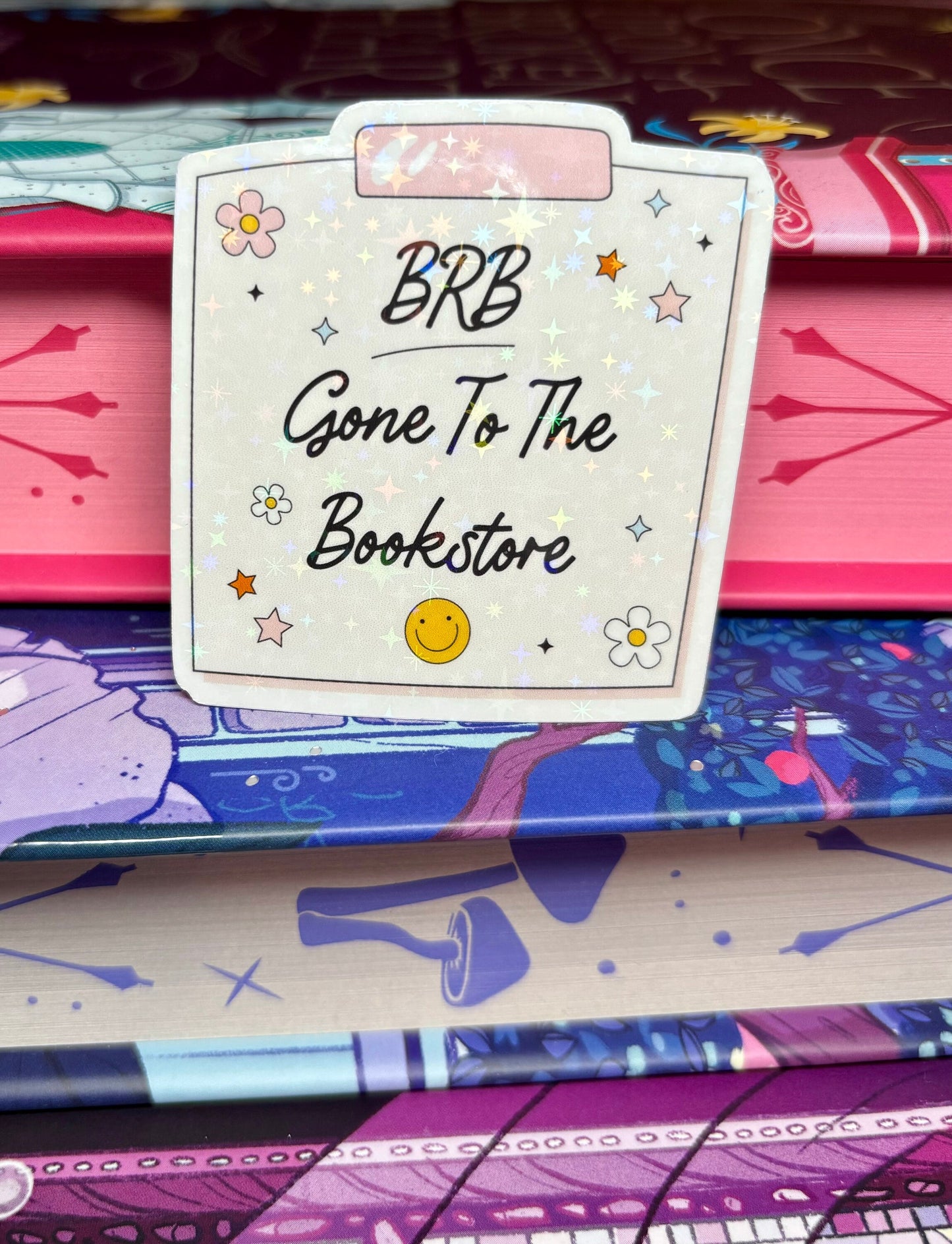 BRB Gone To The Bookstore Memo Note Style Sticker