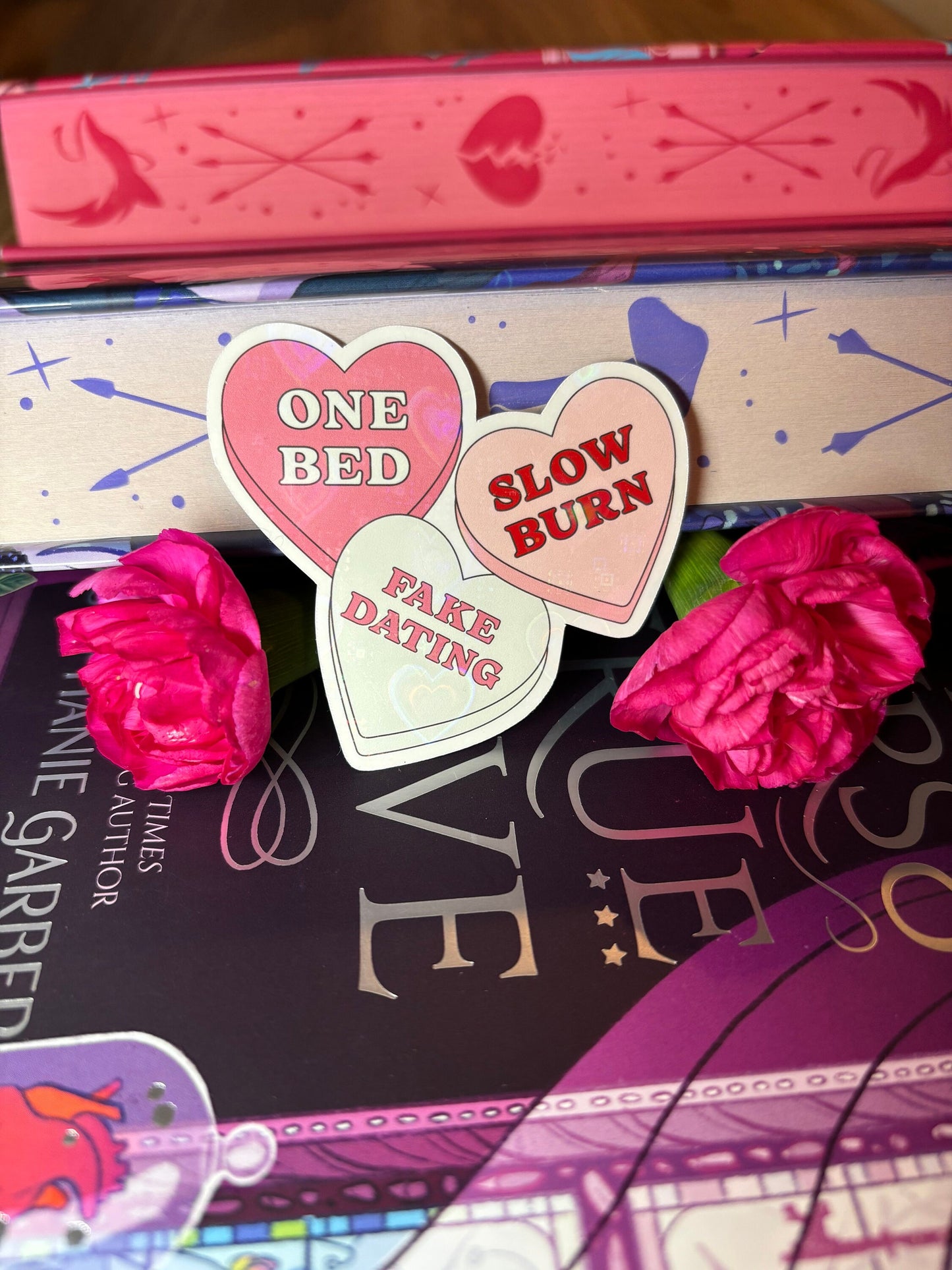 Book Tropes Love Hearts Sticker