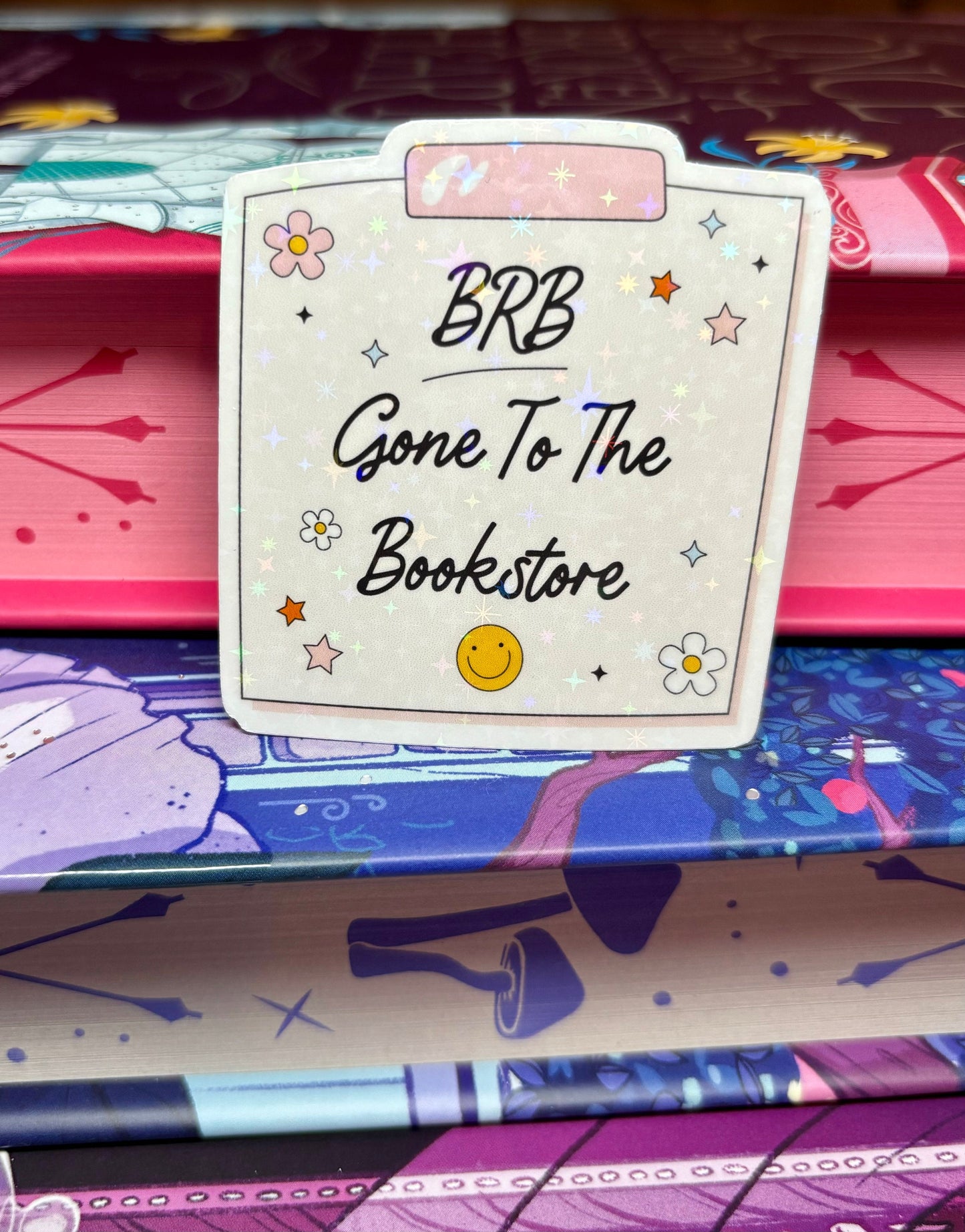 BRB Gone To The Bookstore Memo Note Style Sticker