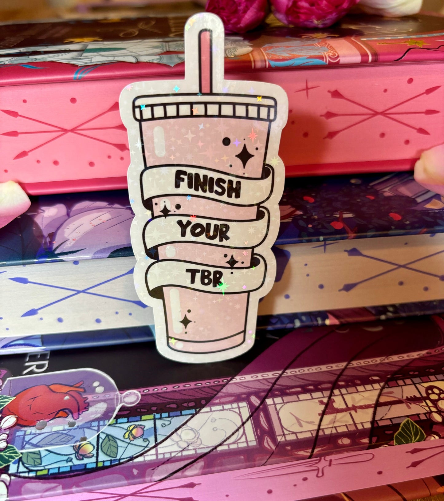 Finish your TBR cold cup Sticker