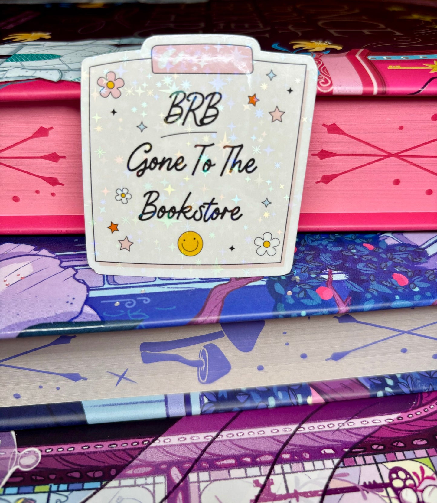 BRB Gone To The Bookstore Memo Note Style Sticker